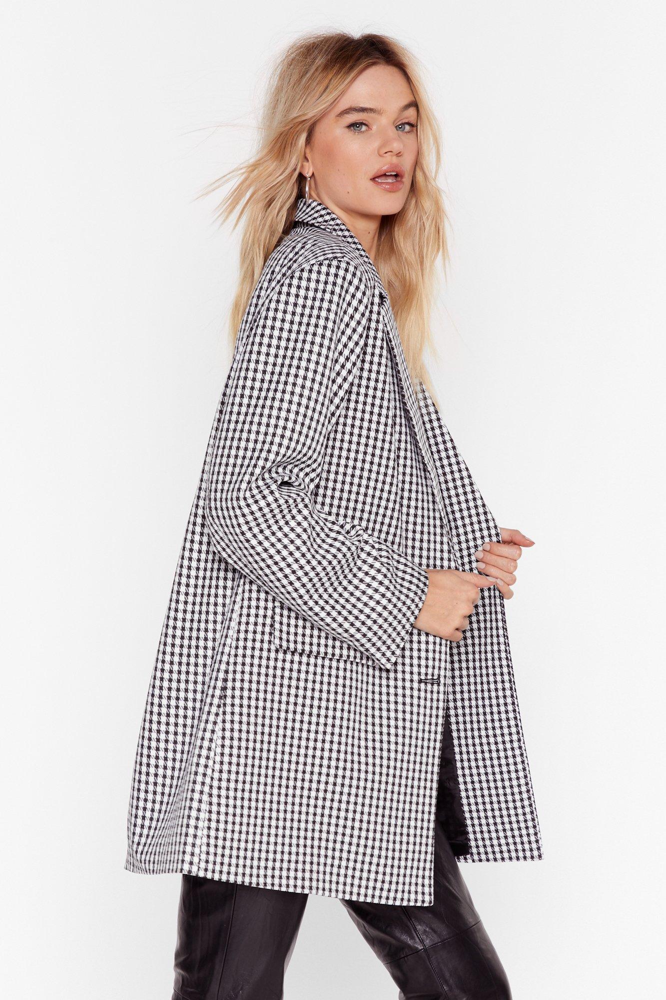 Almeria | Oversized Houndstooth Blazer