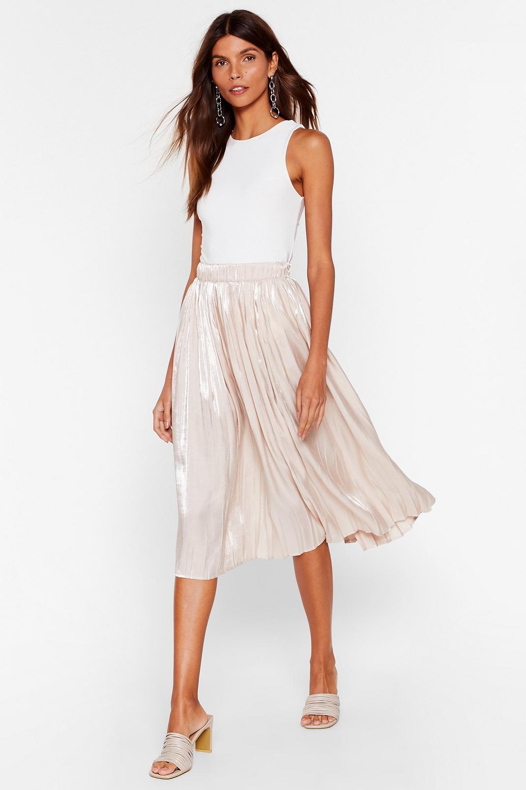 Have You Sheen Her High-Waisted Midi Skirt image number 1