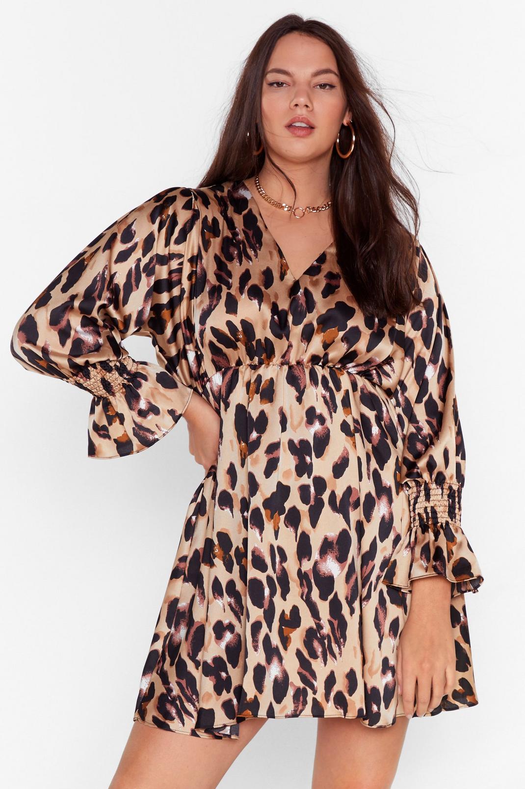 Grande Taille - Robe babydoll à imprimé léopard Trop féroce image number 1