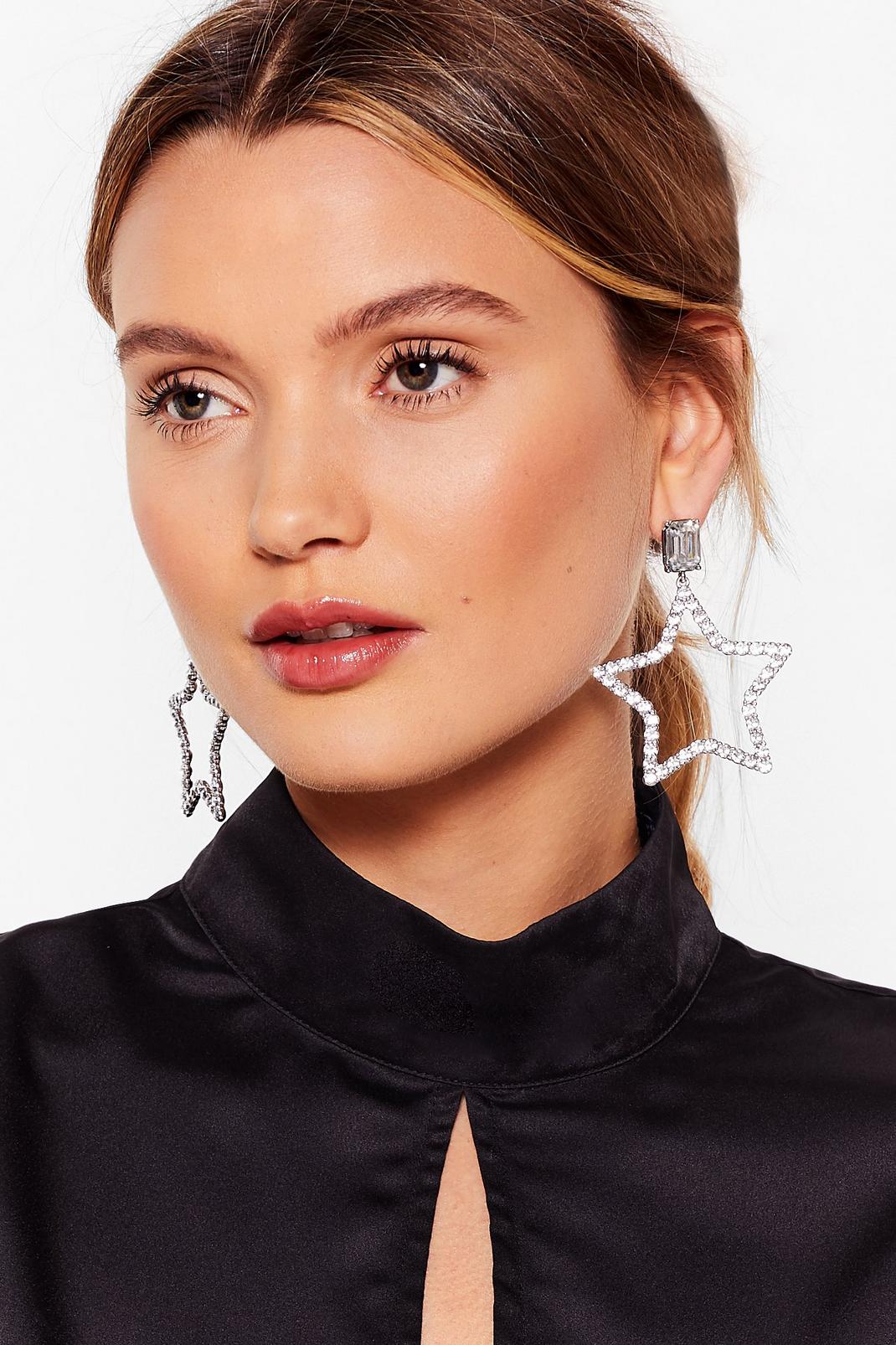 You're a Real Diamante Star Earrings | Nasty Gal