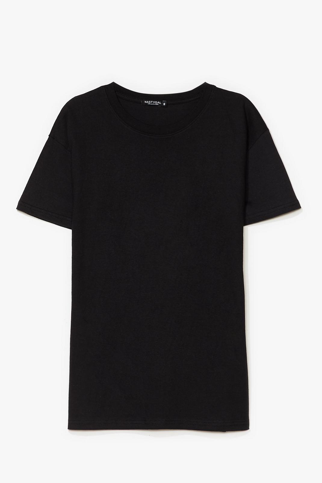T-shirt oversize chiné, Black image number 1