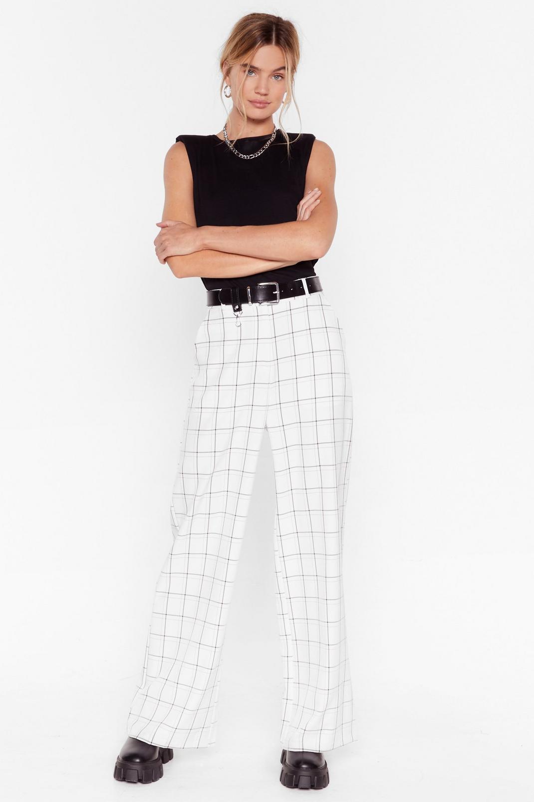Why Grid You Do That Wide-Leg Pants image number 1