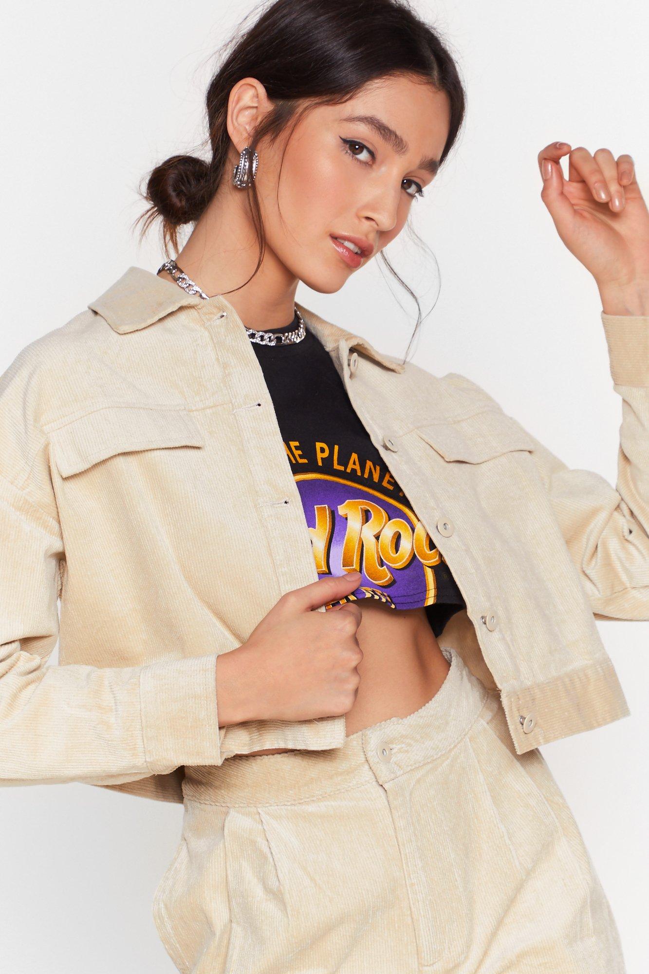 cropped cord jacket