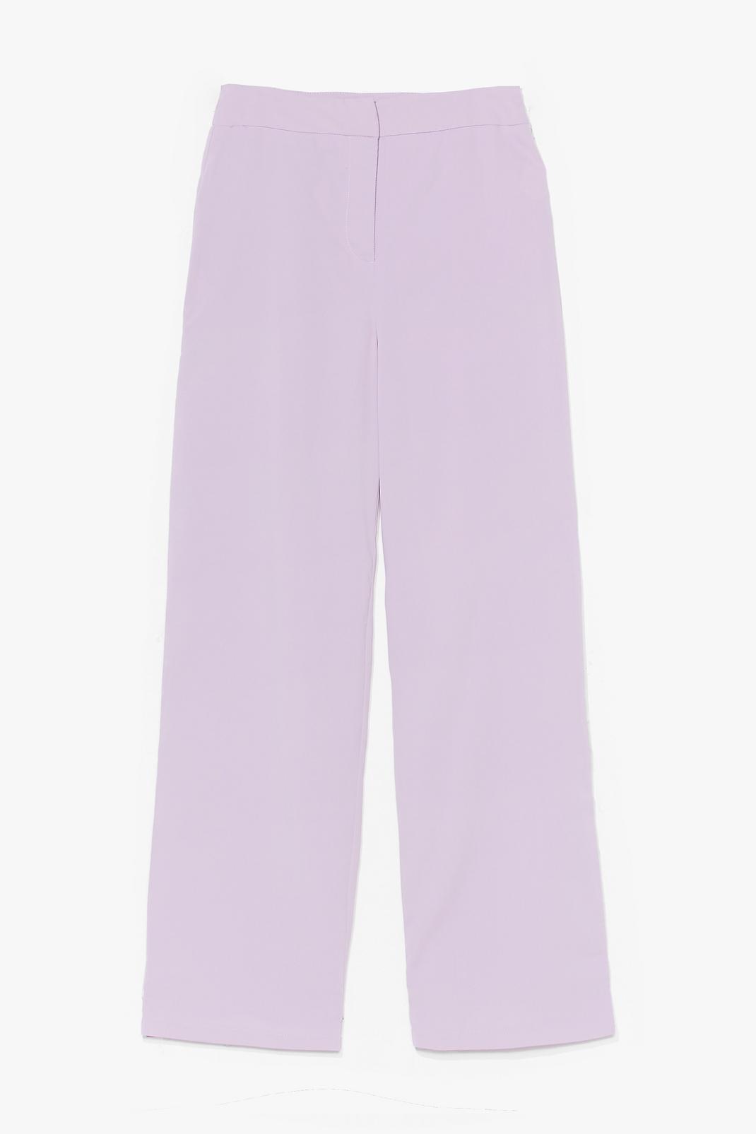 Lilac Let's Not Waist Time High-Waisted Trousers image number 1