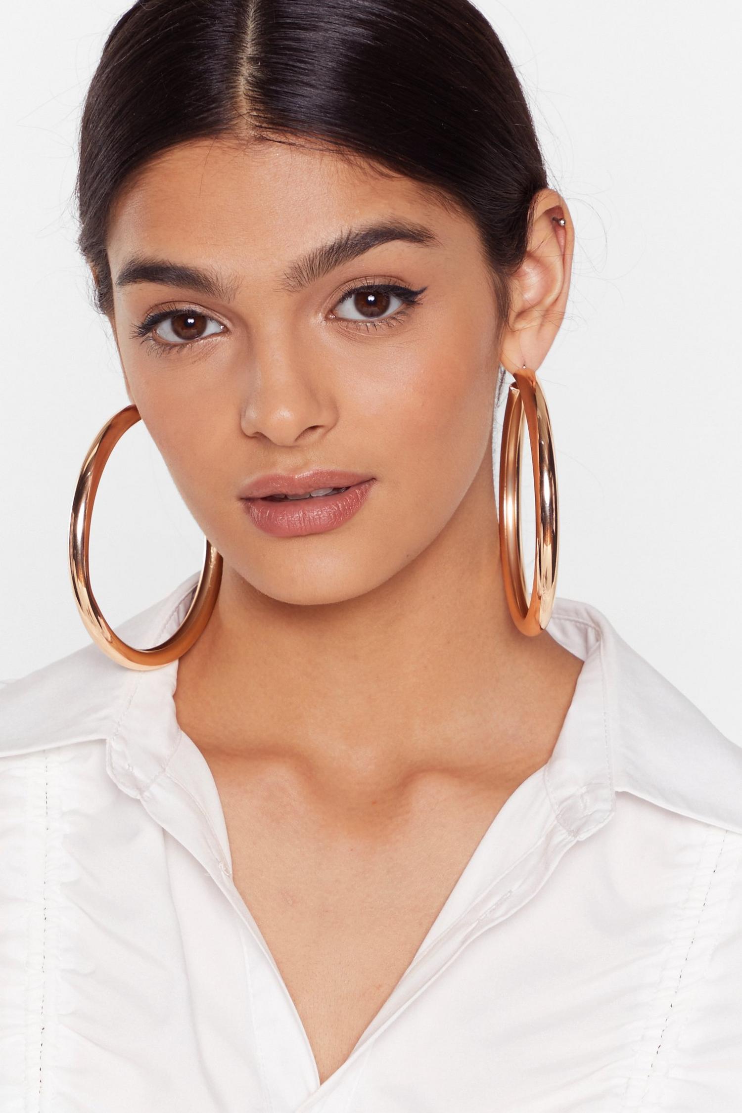 Oversized Chunky Hoop Earrings Nasty Gal 