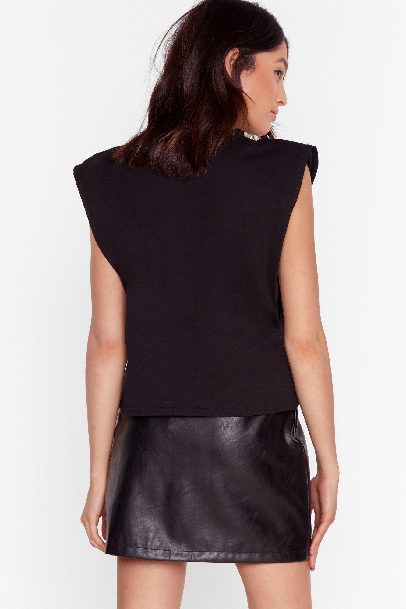 Nasty gal best sale shoulder pad tee