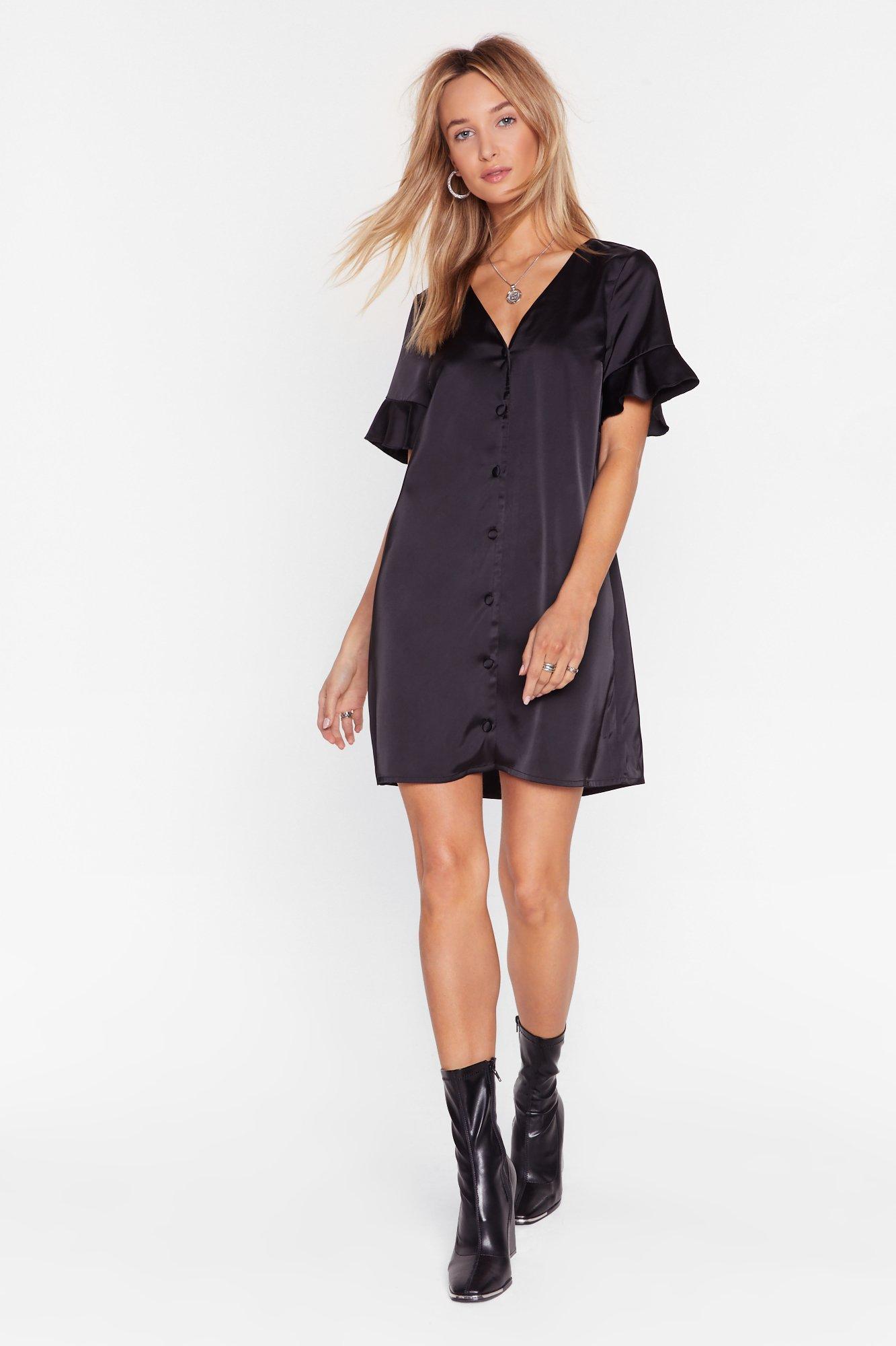 button down loose dress