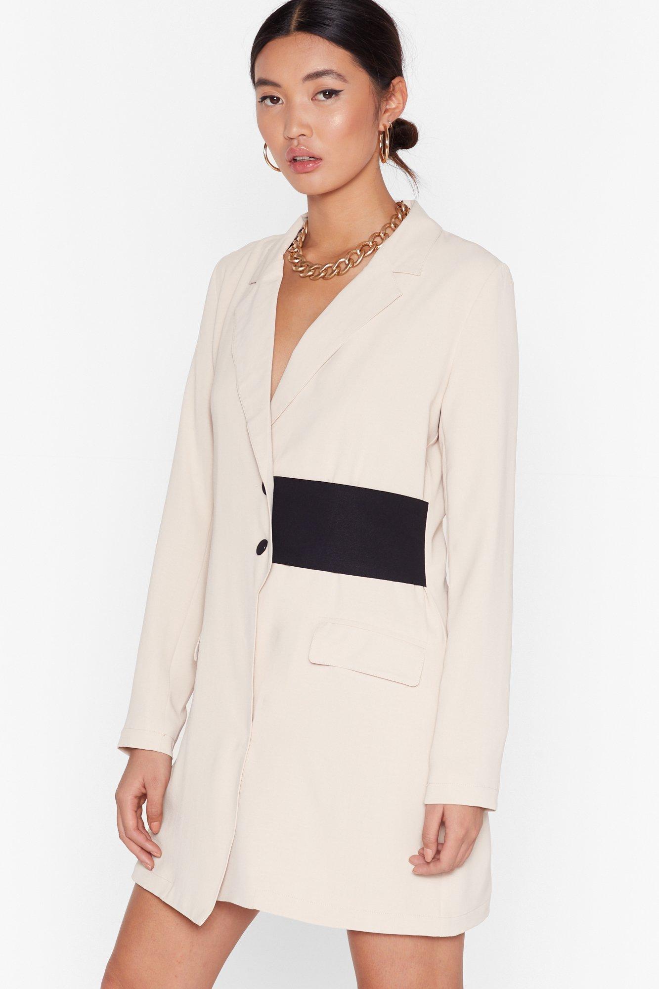 Nasty gal white shops blazer dress