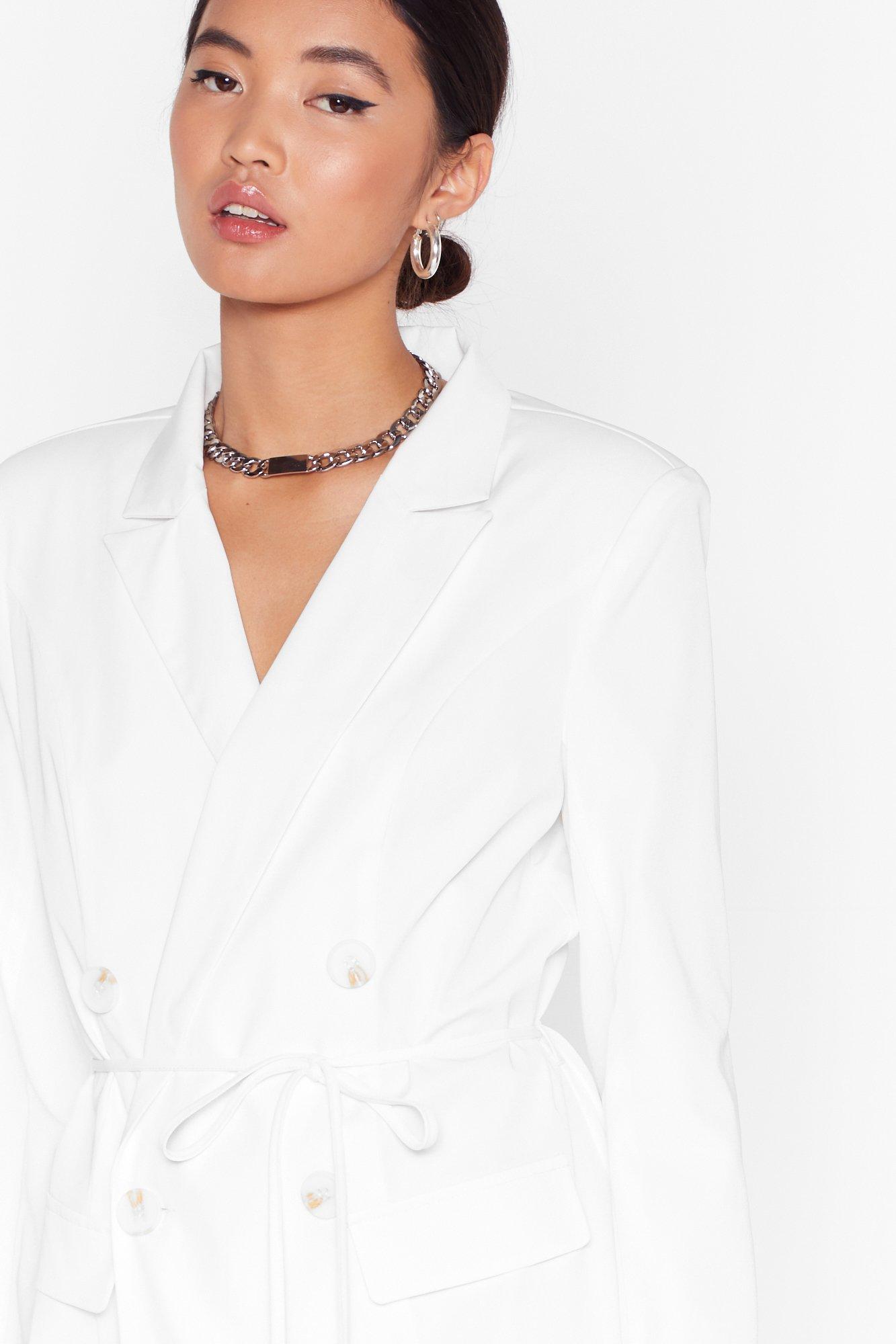 Nasty gal hotsell white blazer dress