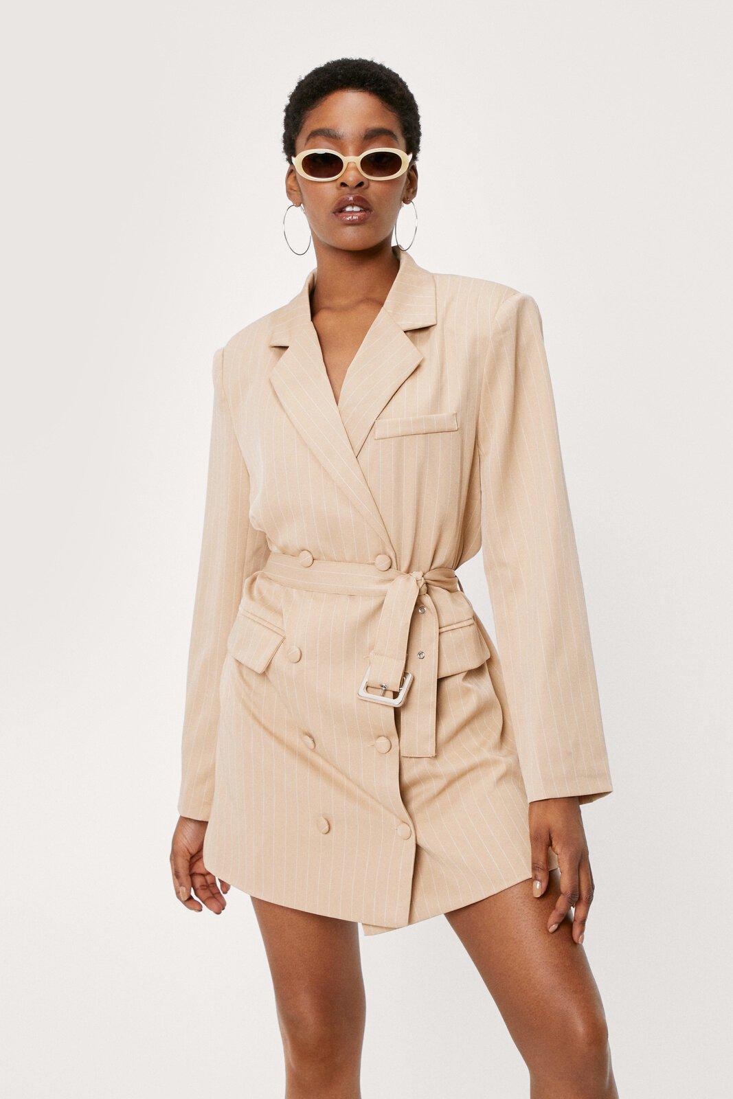 nasty gal white blazer dress