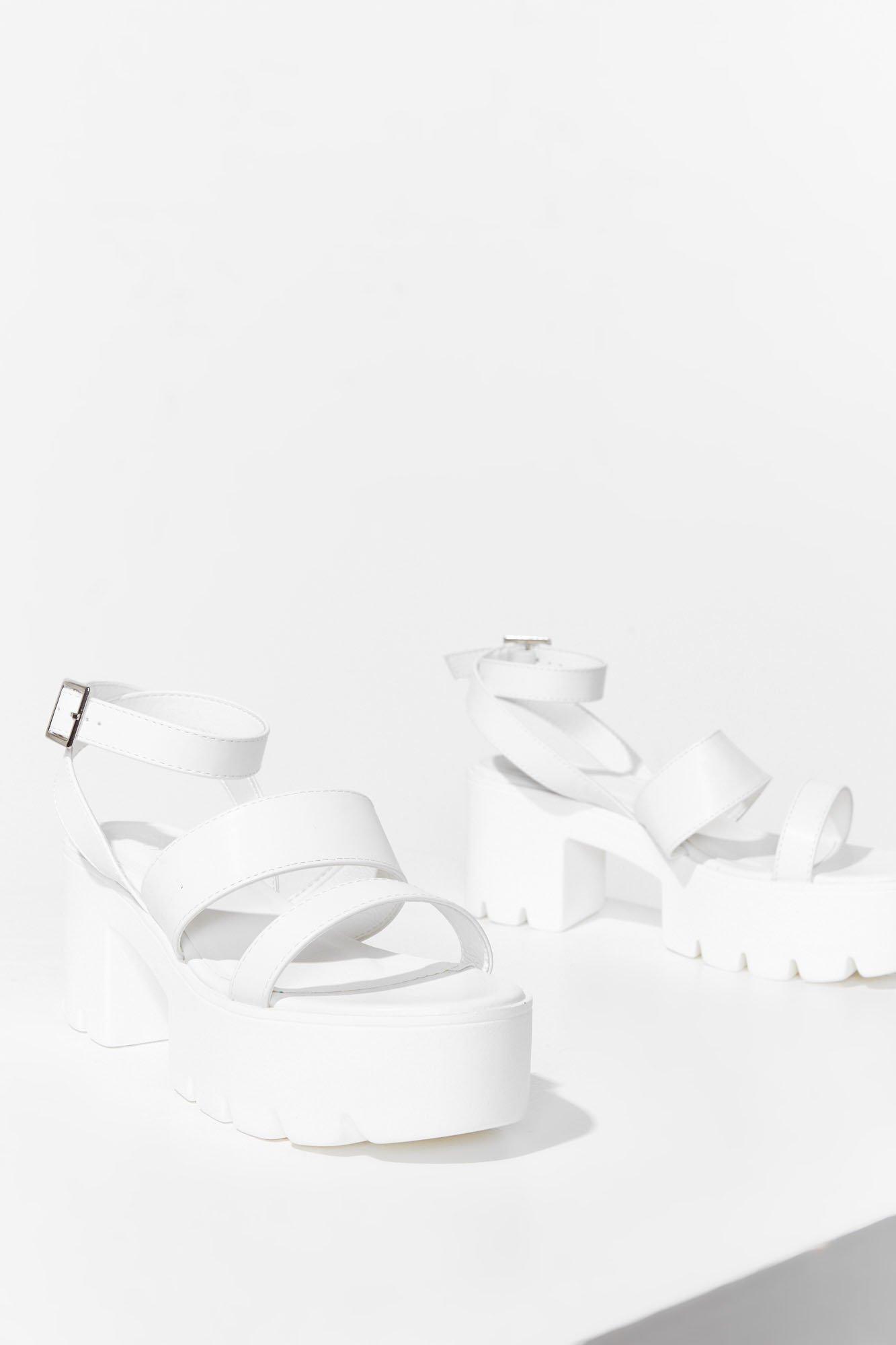 Nasty gal white hot sale platform sandals