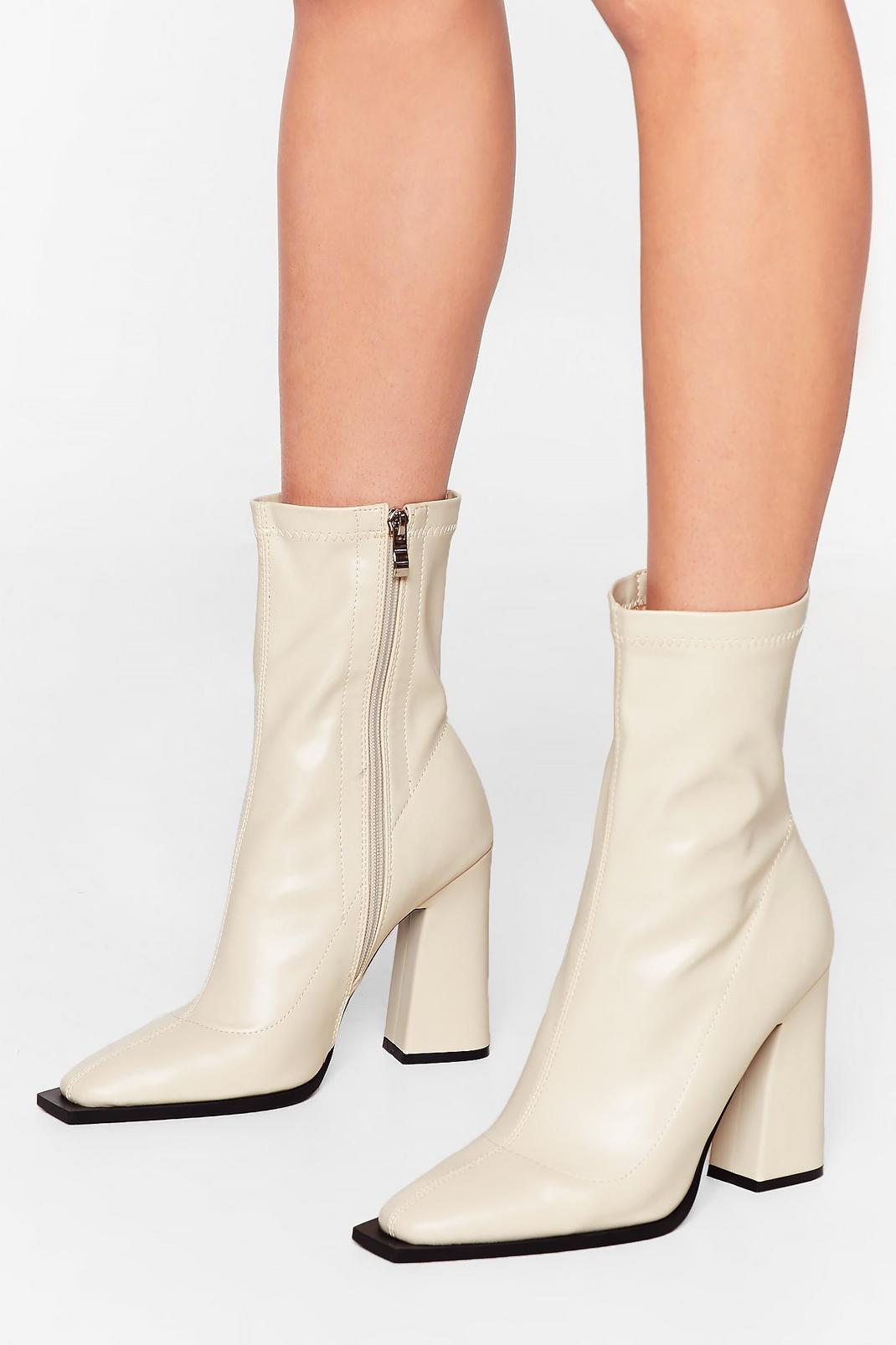 What Do You Flare Faux Leather Sock Boots | Nasty Gal
