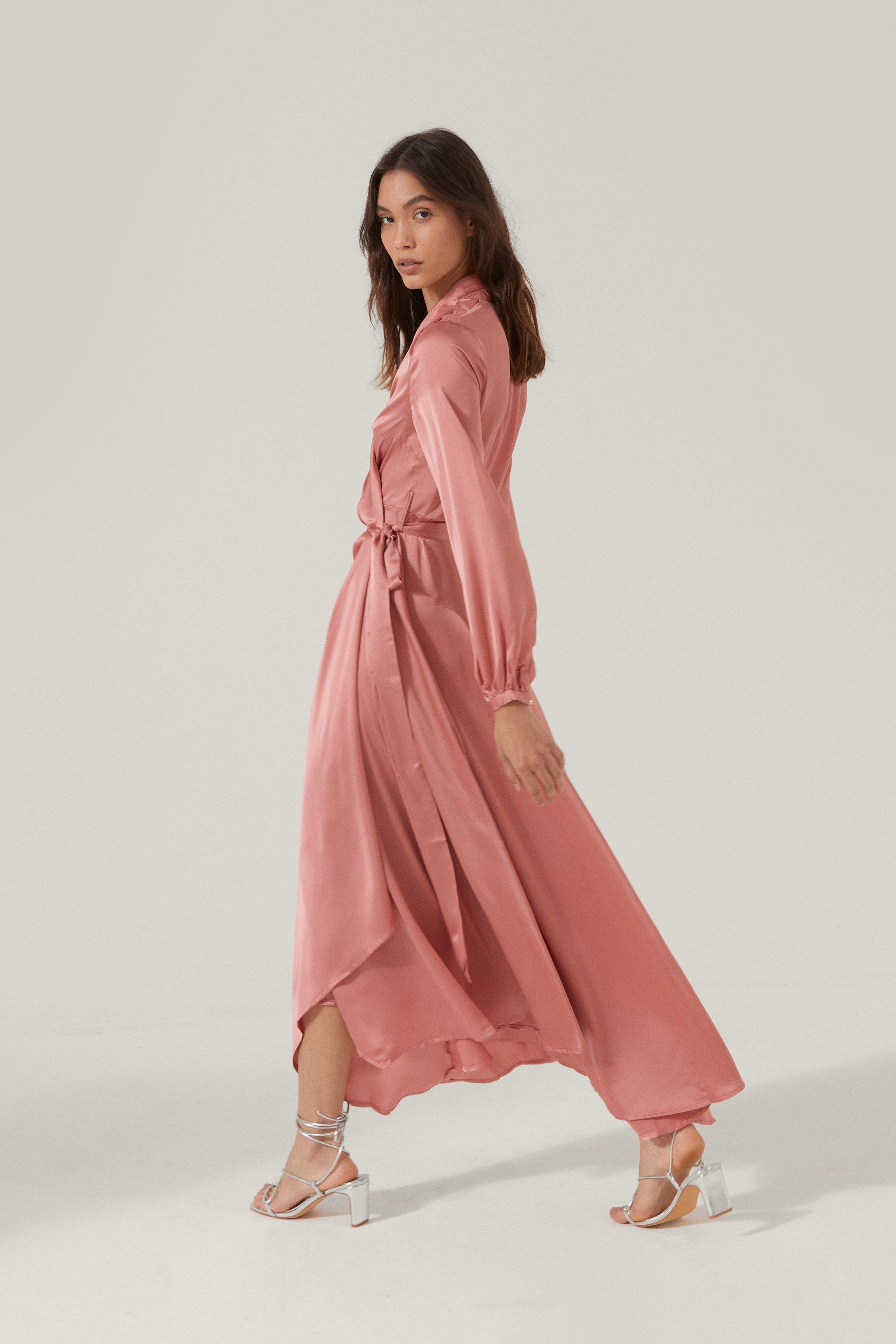 Meryl long sleeve outlet wrap maxi dress