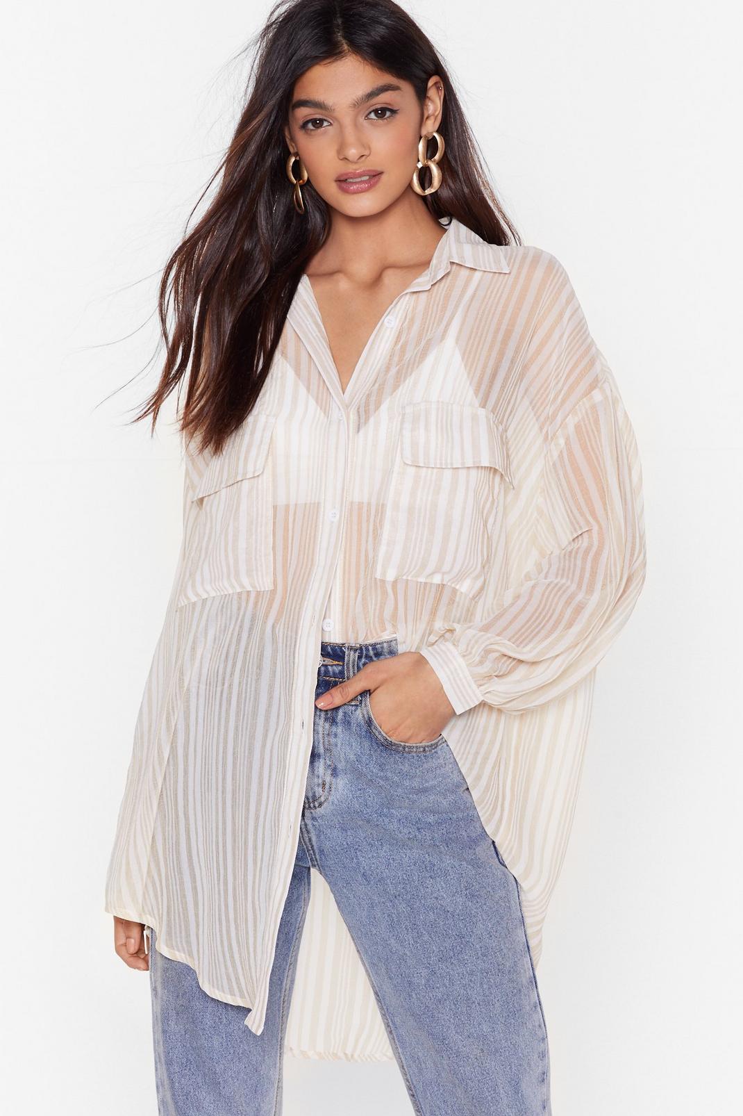Shirt It Here First Oversized Striped Shirt image number 1