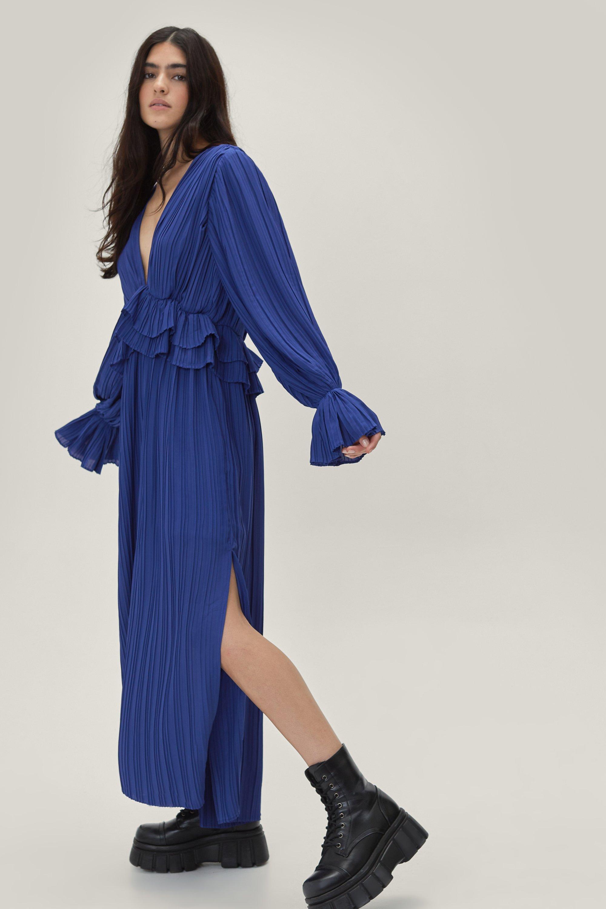 Nasty gal blue outlet maxi dress