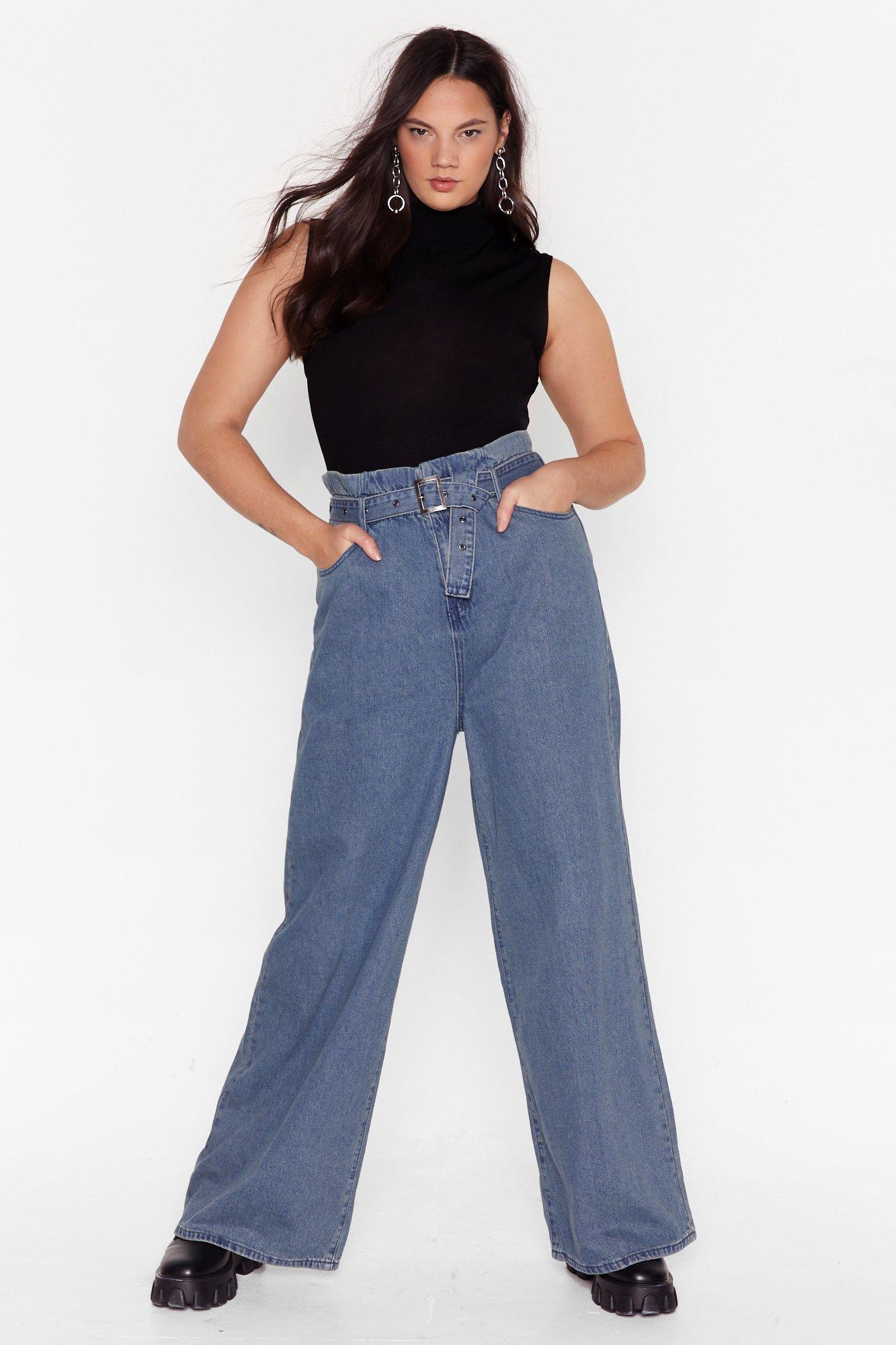 plus wide leg jeans