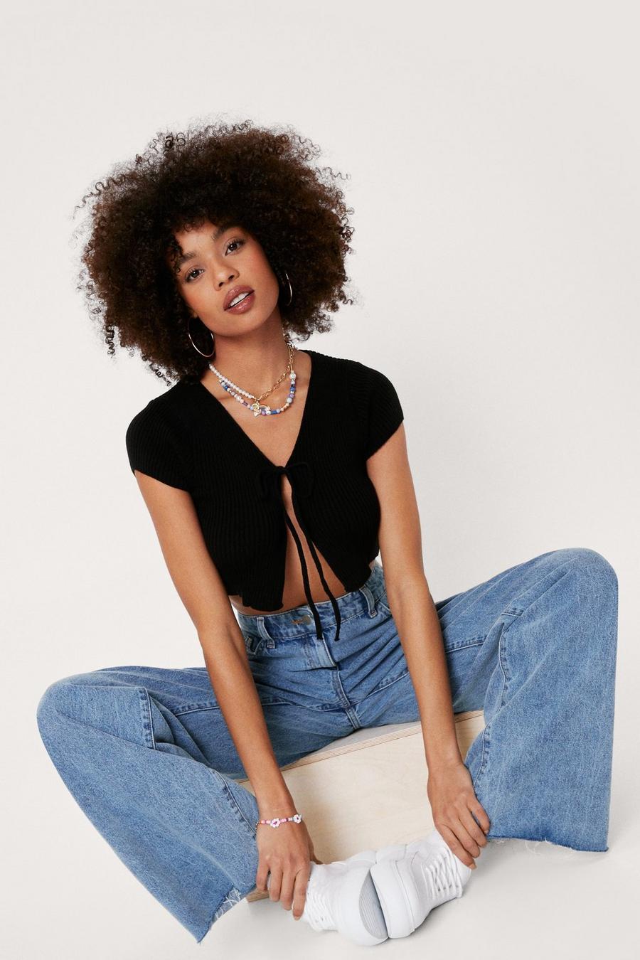 Tie Up Loose Ends Cropped Knit Cardigan