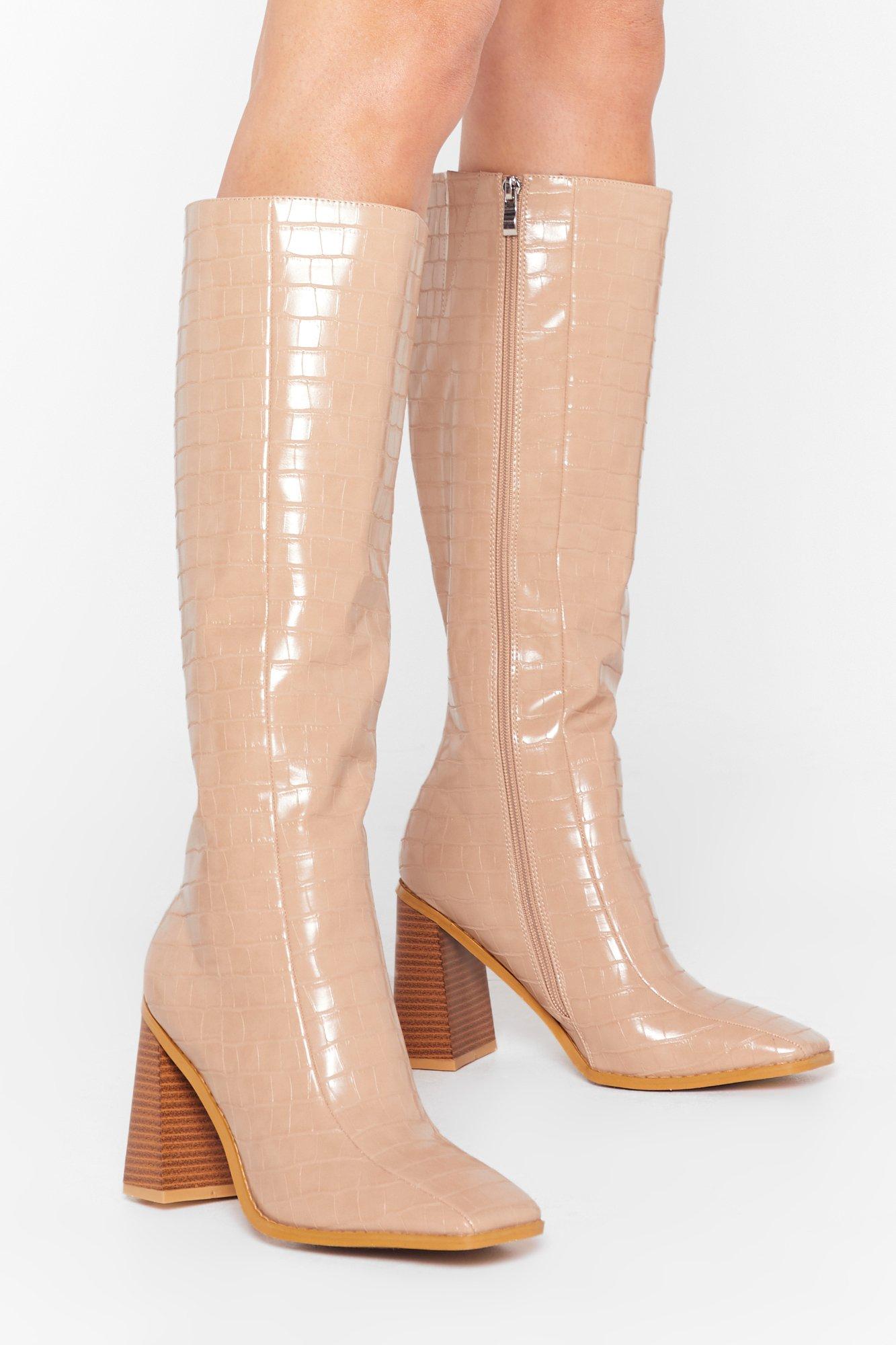 knee high croc boots