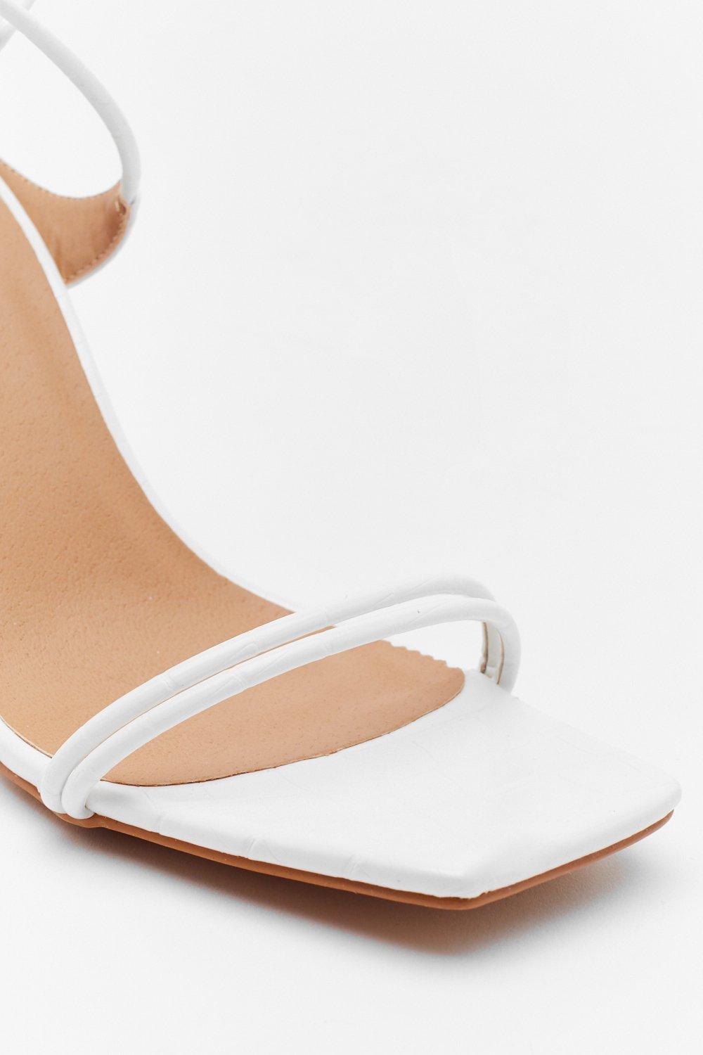 White square toe on sale heels