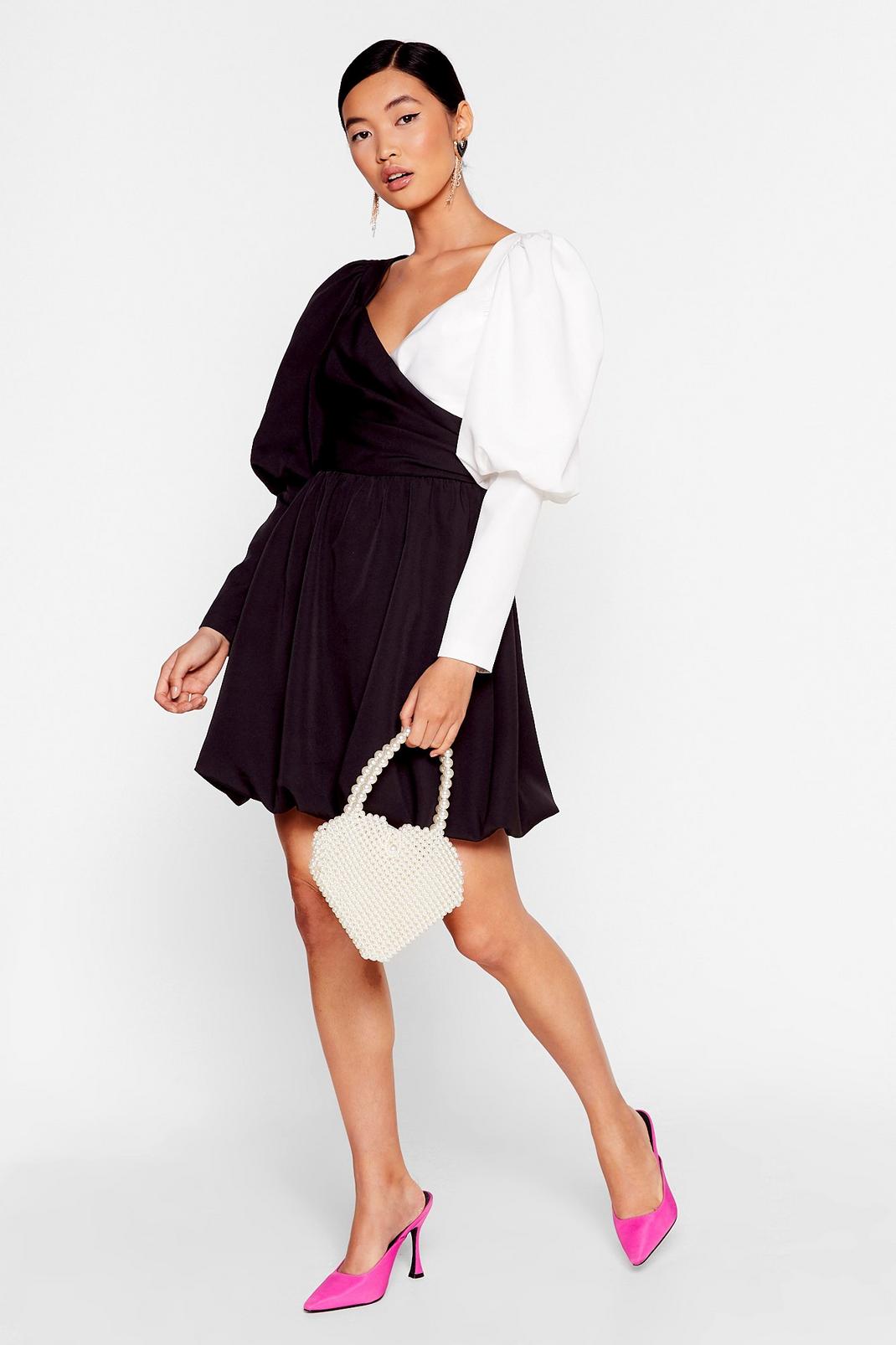 Struttin' Our Puff Sleeve Wrap Dress image number 1