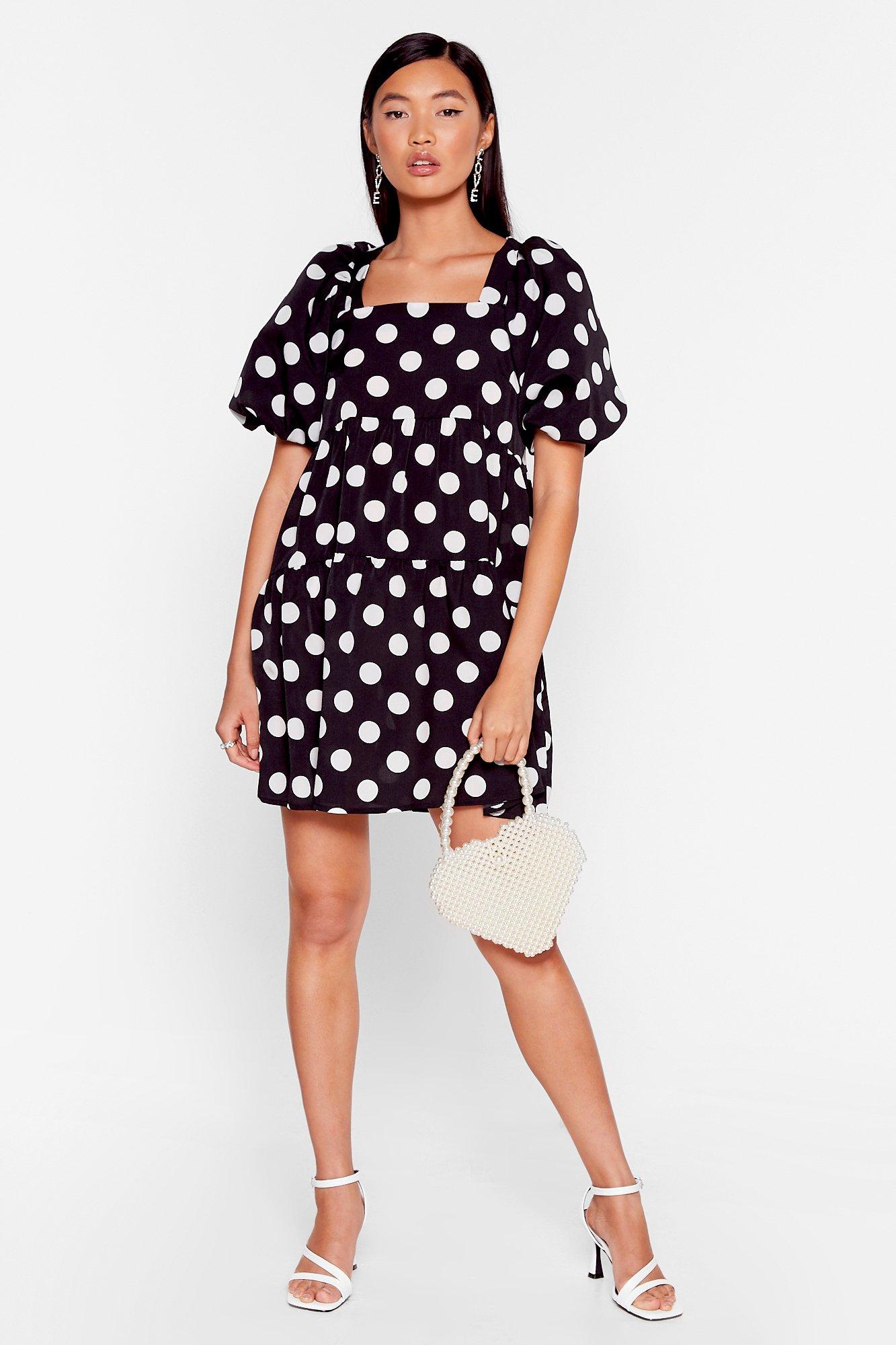 17+ Polka Dot Puff Sleeve Dress