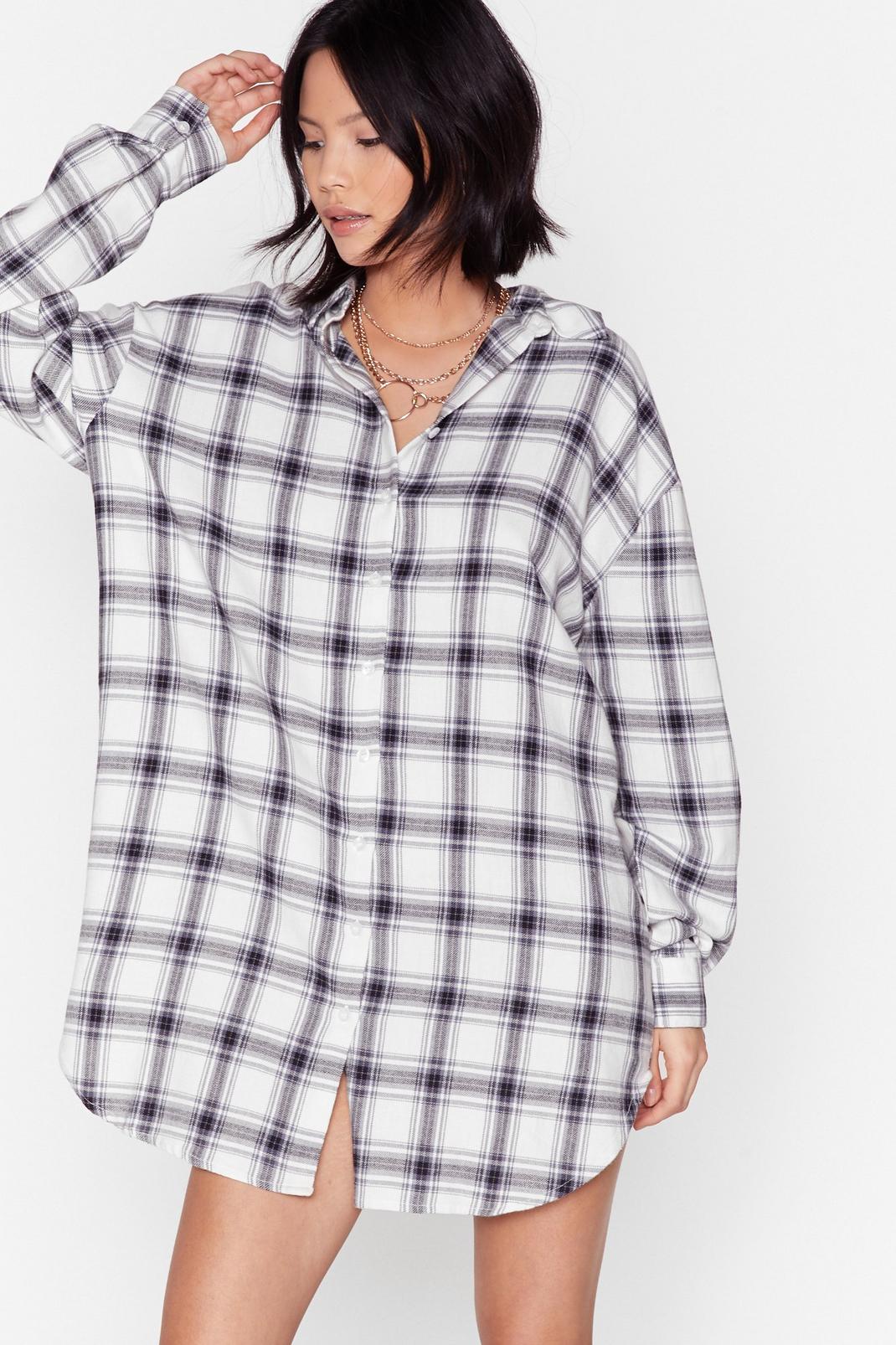 What Grid You Do Check Shirt Dress image number 1