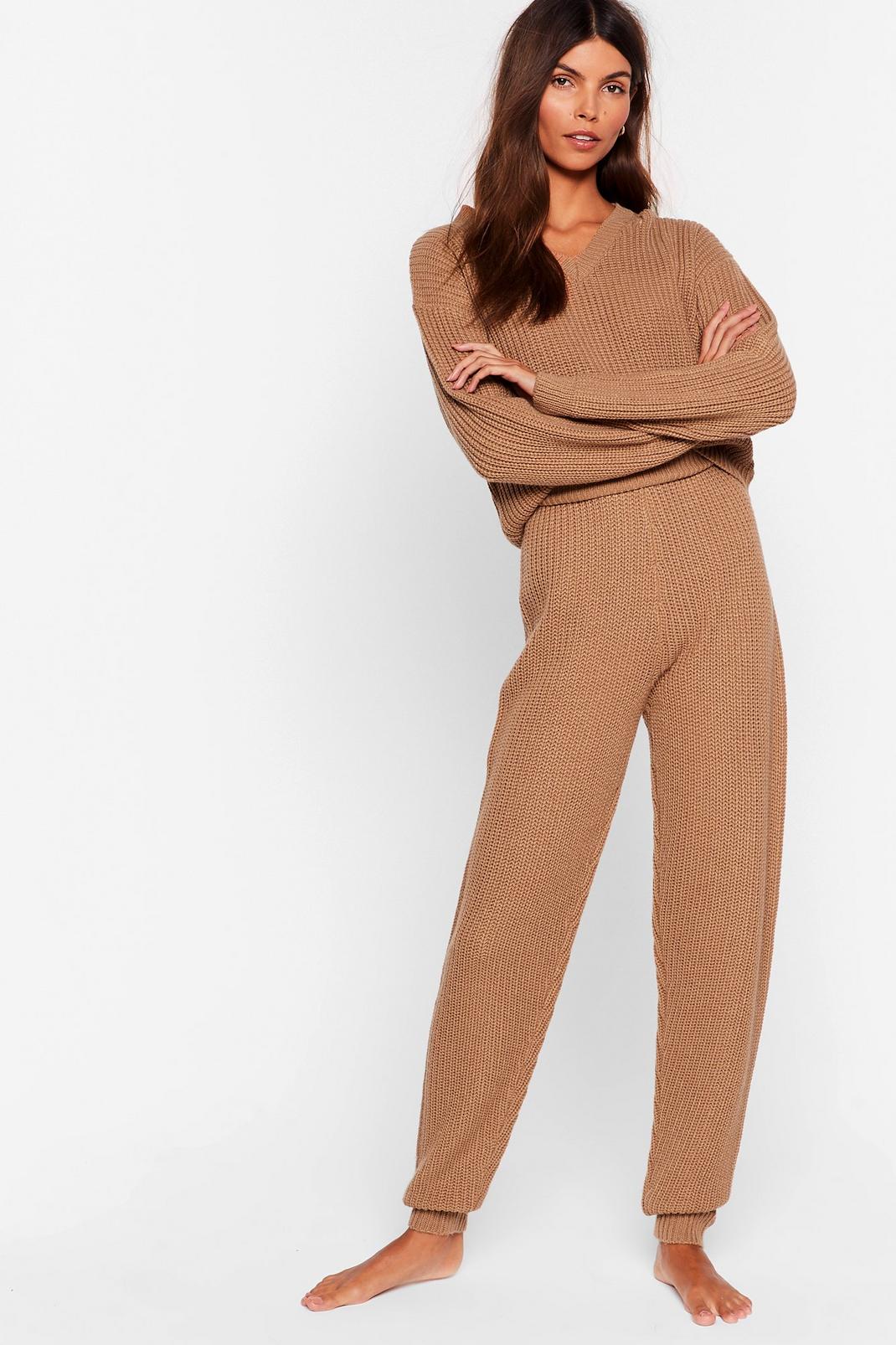 Knit 'Em With the Truth Jogger Lounge Set | Nasty Gal