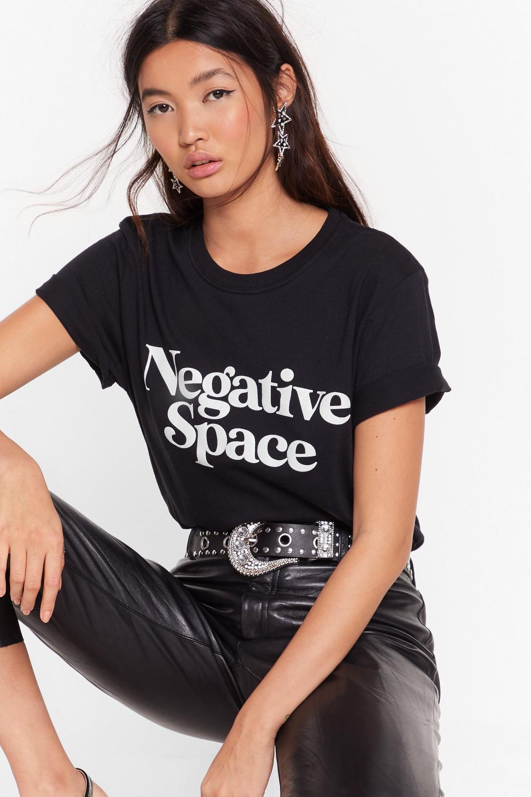 T-shirt ample à slogan Negative Space image number 1