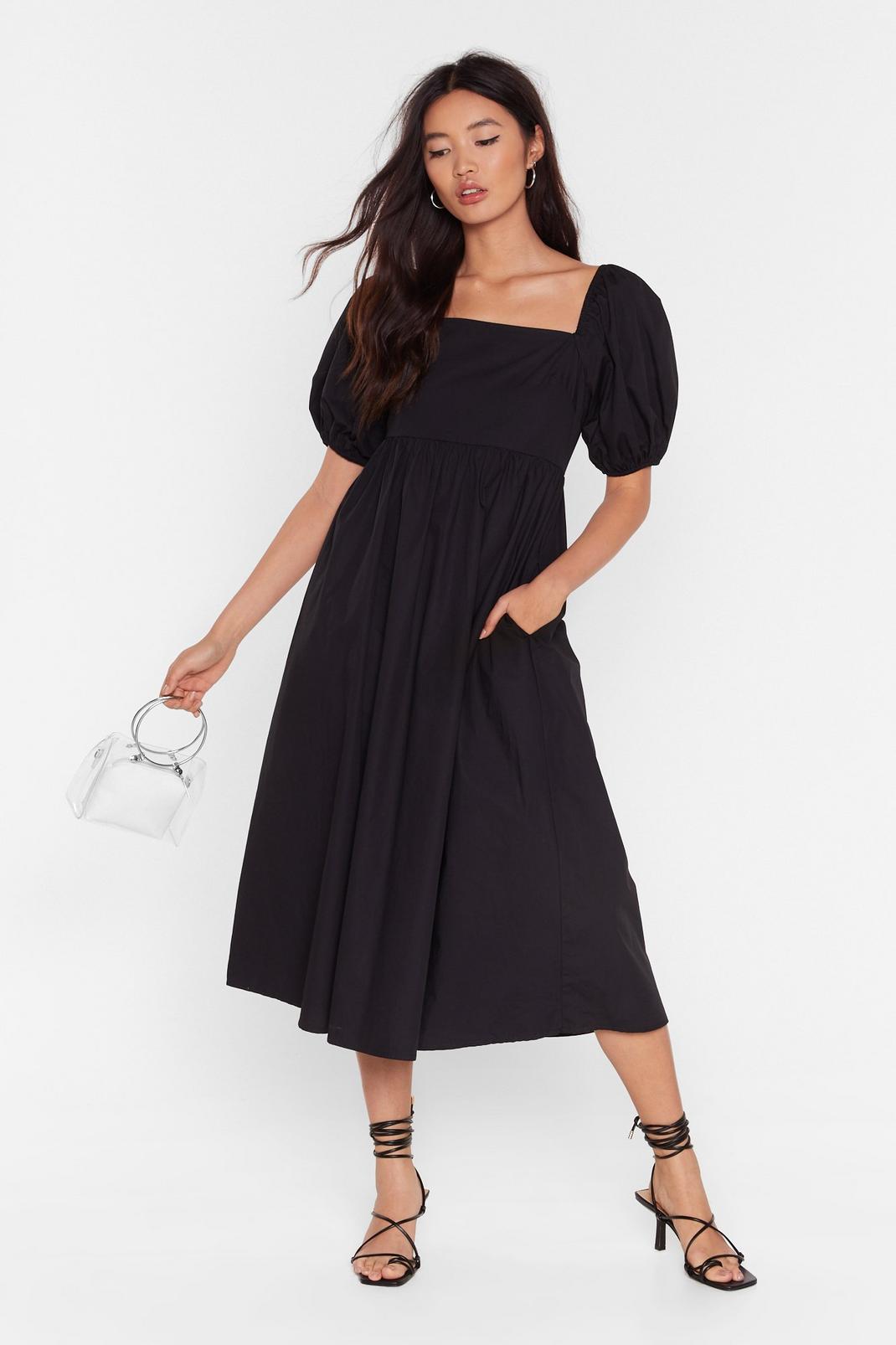 Who Square's Who Wins Puff Sleeve Midi Dress image number 1