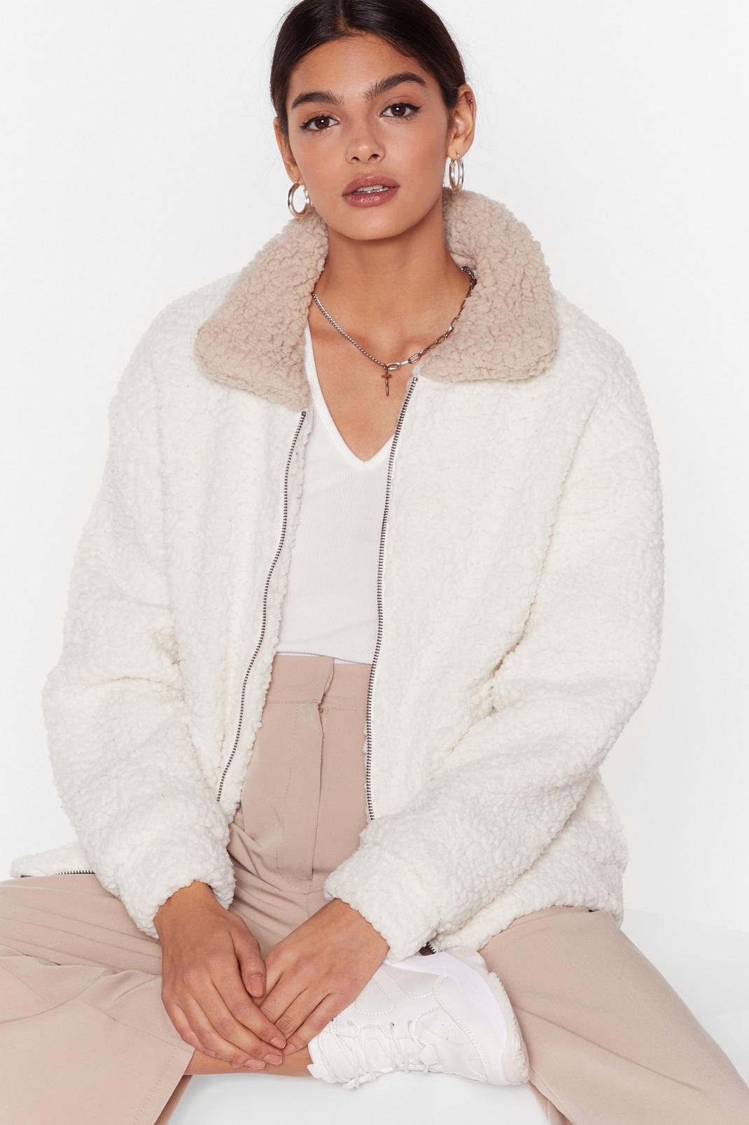 Where Fur We Faux Shearling Jacket image number 1