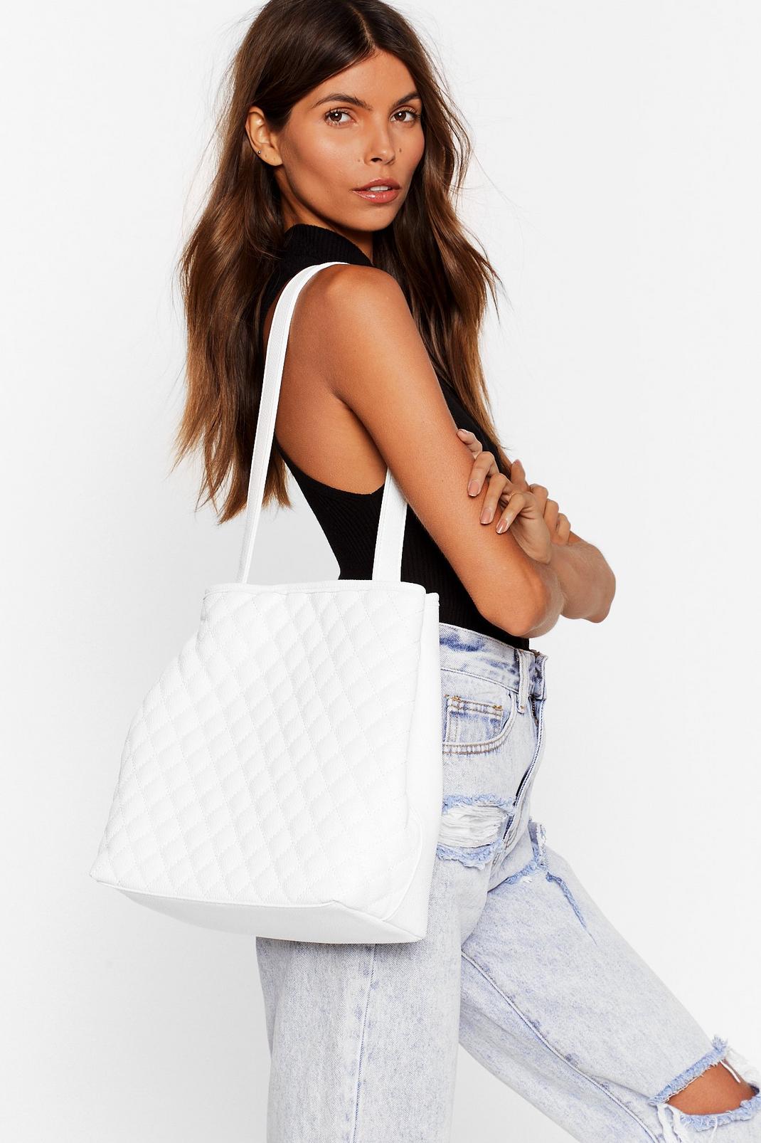 White WANT Quilty as Charged Clutch and Tote Bag image number 1