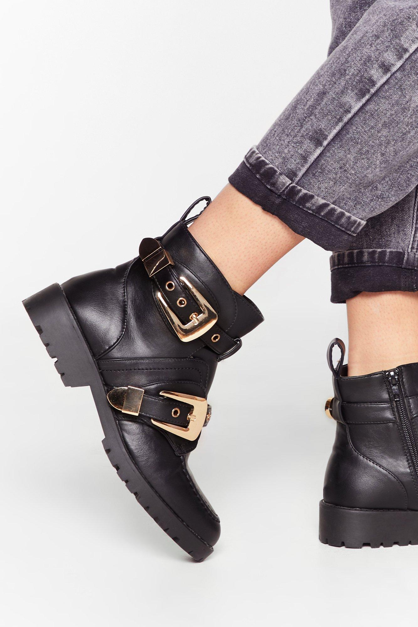 biker boots nasty gal