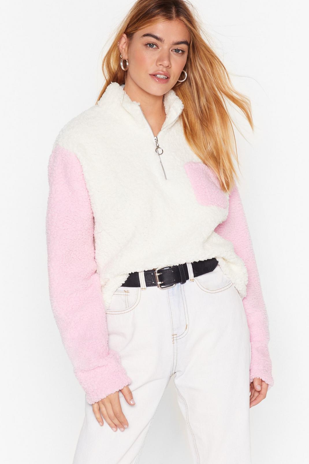Rose New Kid on the Colorblock Faux Shearling Jumper image number 1