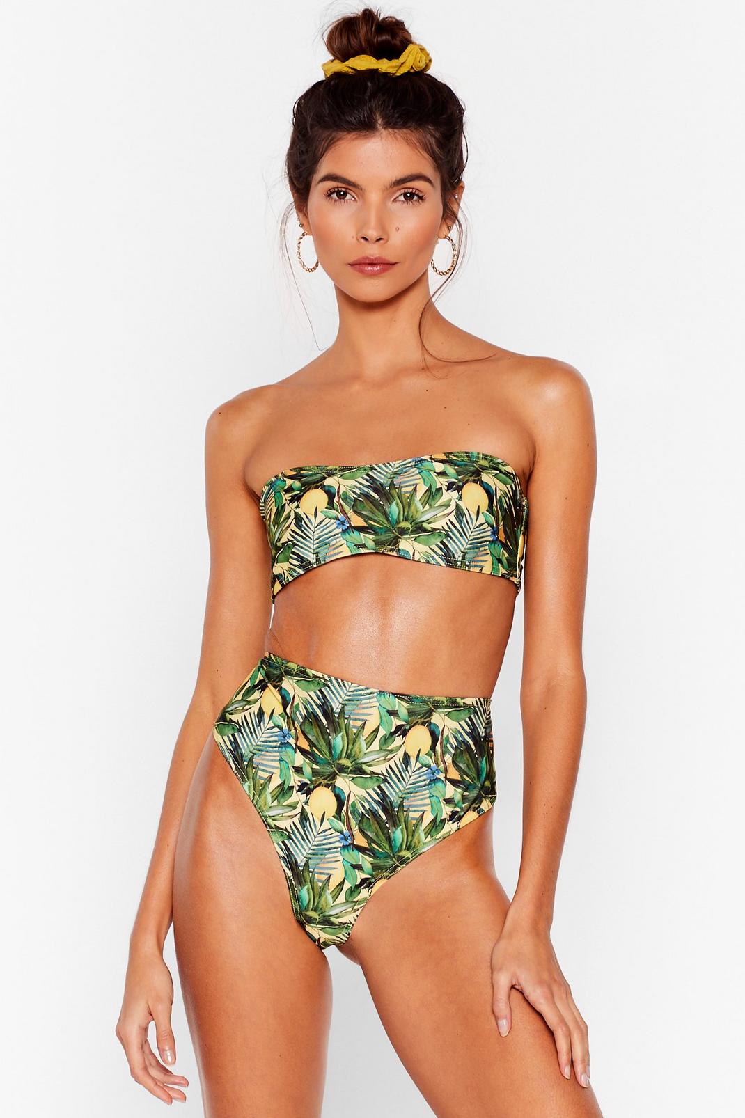 Recyclé - Bas de bikini à imprimé tropical Les tropiques de l'amour image number 1