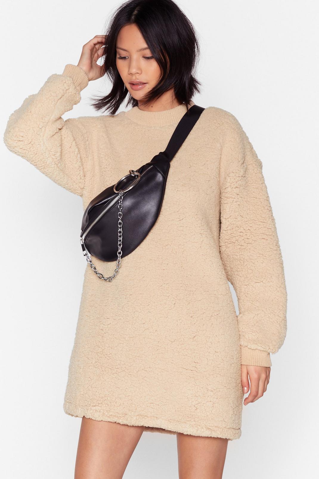 This Isn't Over Faux Shearling Jumper Dress image number 1