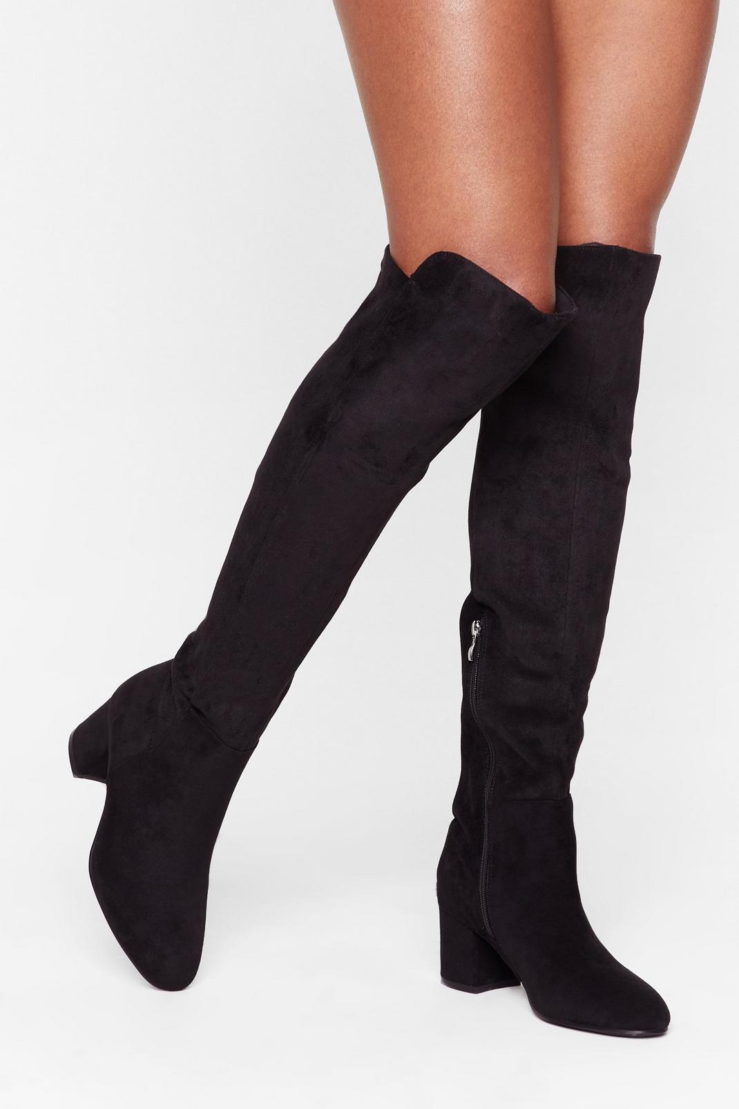 Block Party Faux Suede Over-the-Knee Boots image number 1