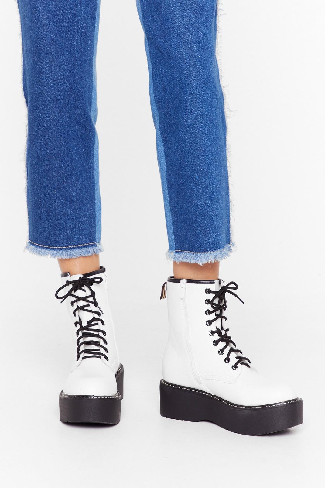 Cold Feet Faux Leather Platform Boots | Nasty Gal