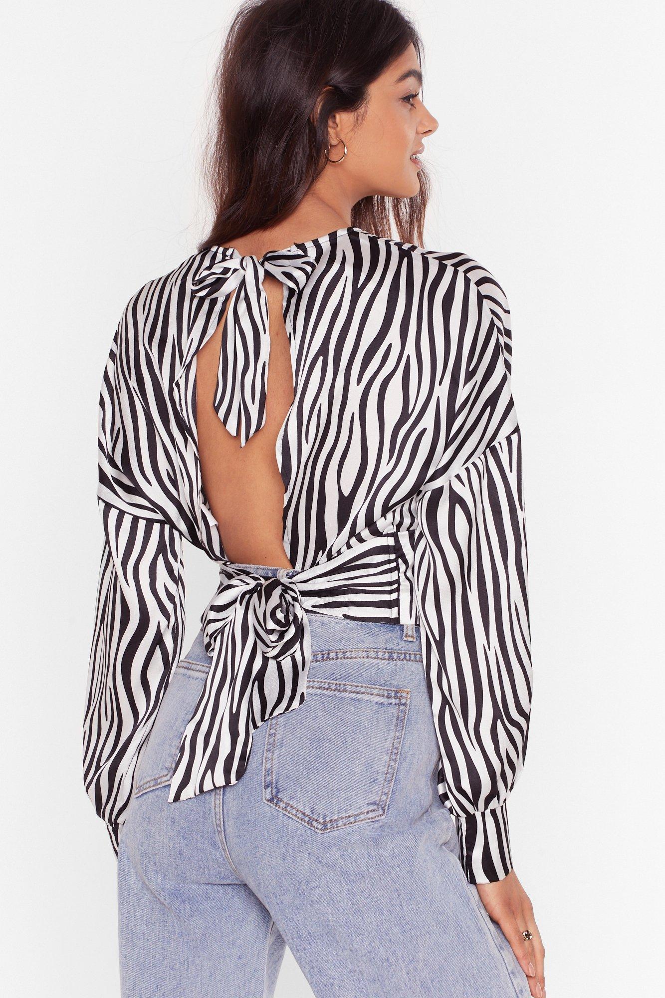 Nasty gal open back shops blouse!