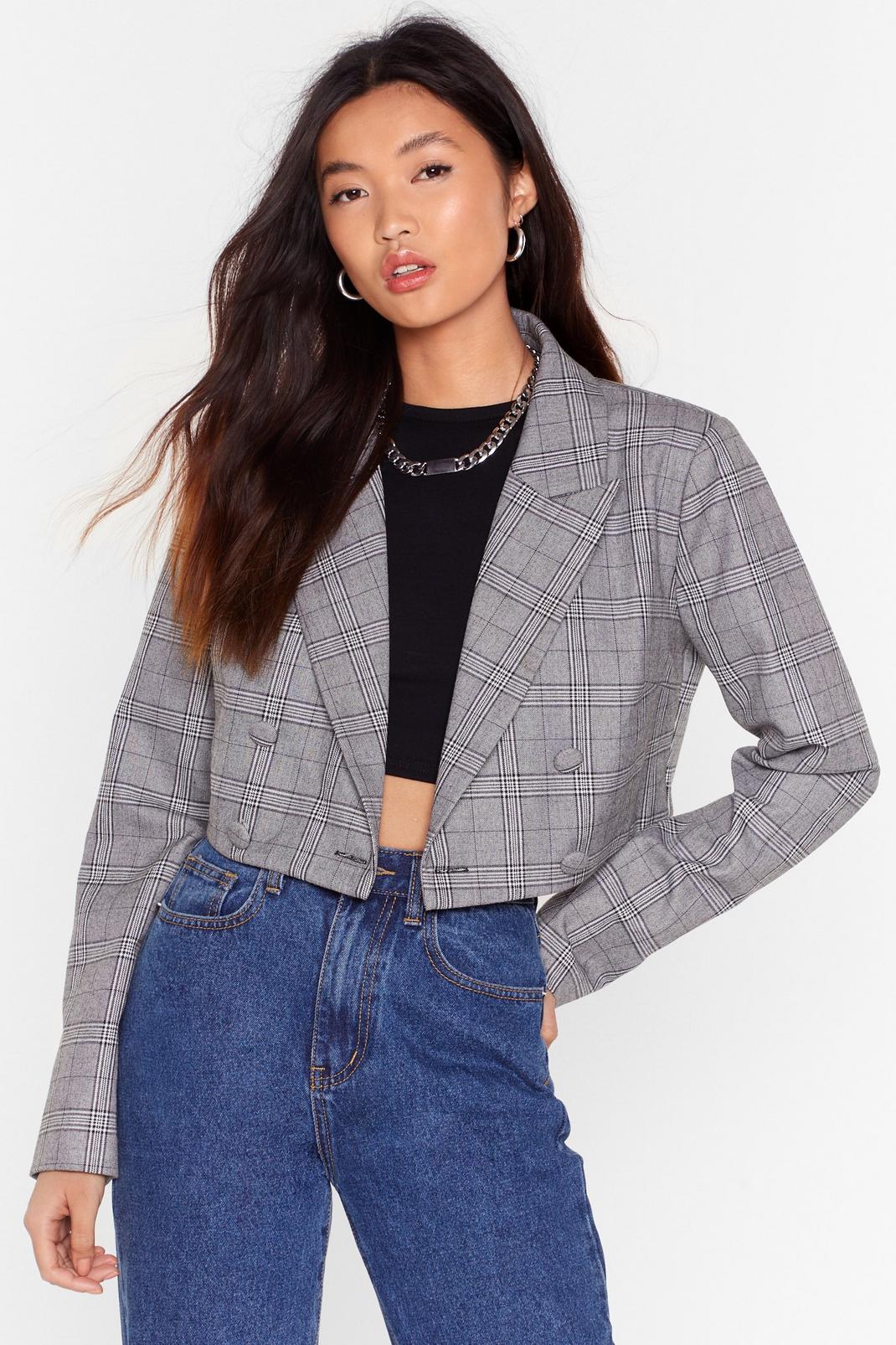 Risky Business Check Double Breasted Blazer image number 1