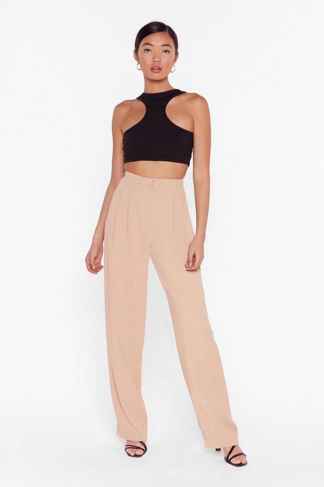 Stone Put Your Back Into It High-Waisted Wide-Leg Pants image number 1