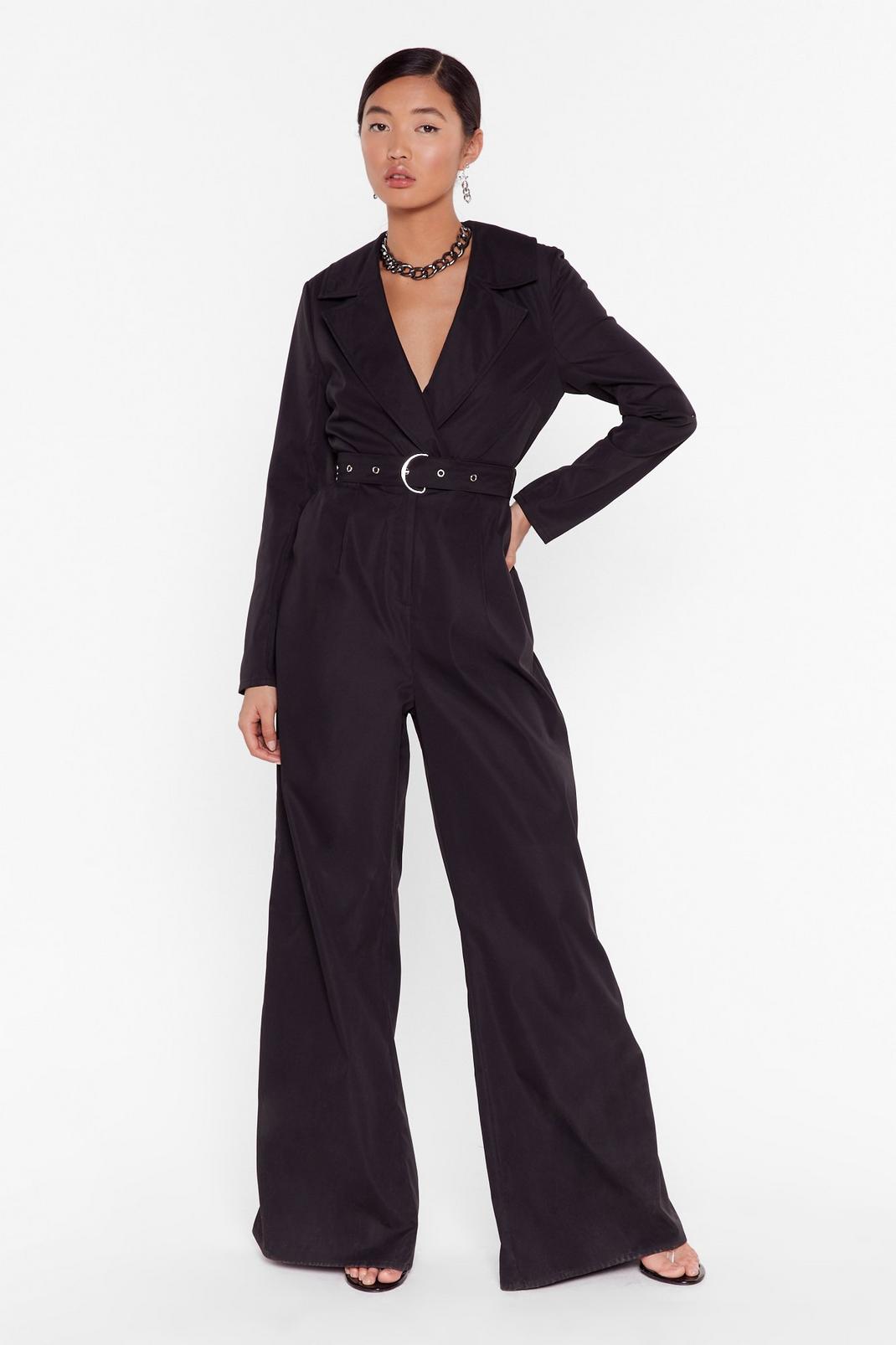 Put in a Little Work Belted Wide-Leg Jumpsuit image number 1