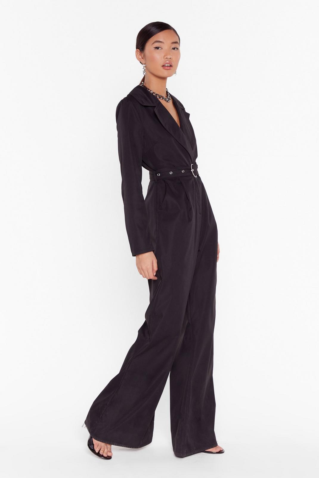 Put in a Little Work Belted Wide-Leg Jumpsuit | Nasty Gal