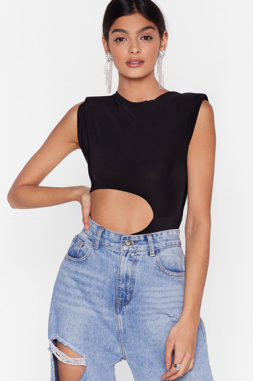 Get Cut-Out the Way Crew Neck Bodysuit image number 1