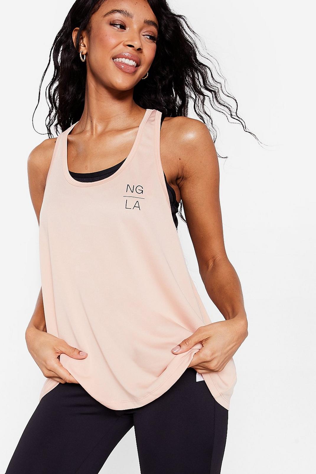 Apricot NGLA Relaxed Workout Tank Top image number 1