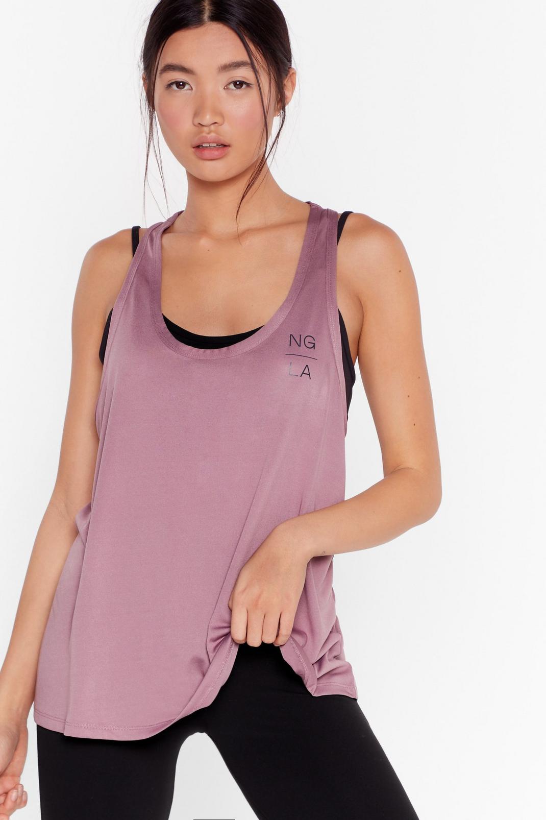 Mauve NGLA Relaxed Workout Tank Top image number 1