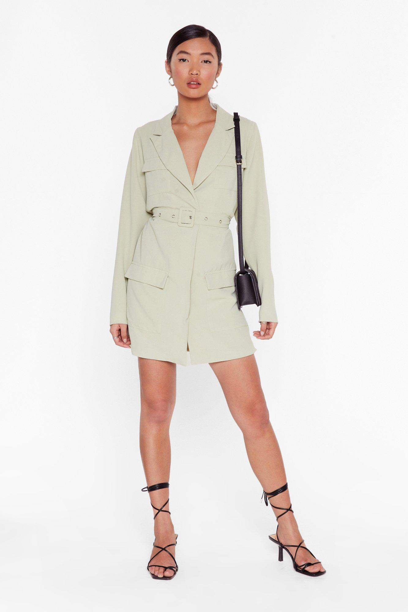 Nasty gal green blazer dress sale
