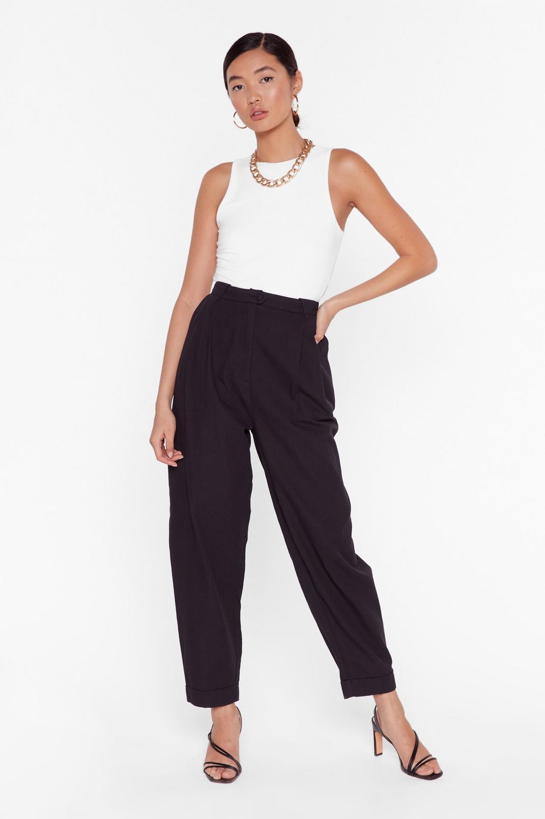 Black Trousers Be Stopped High-Waisted Trousers image number 1