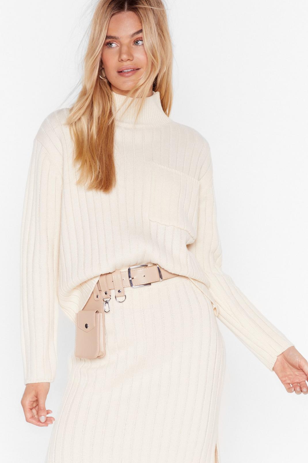 Knit the Town Ribbed Turtleneck Sweater image number 1