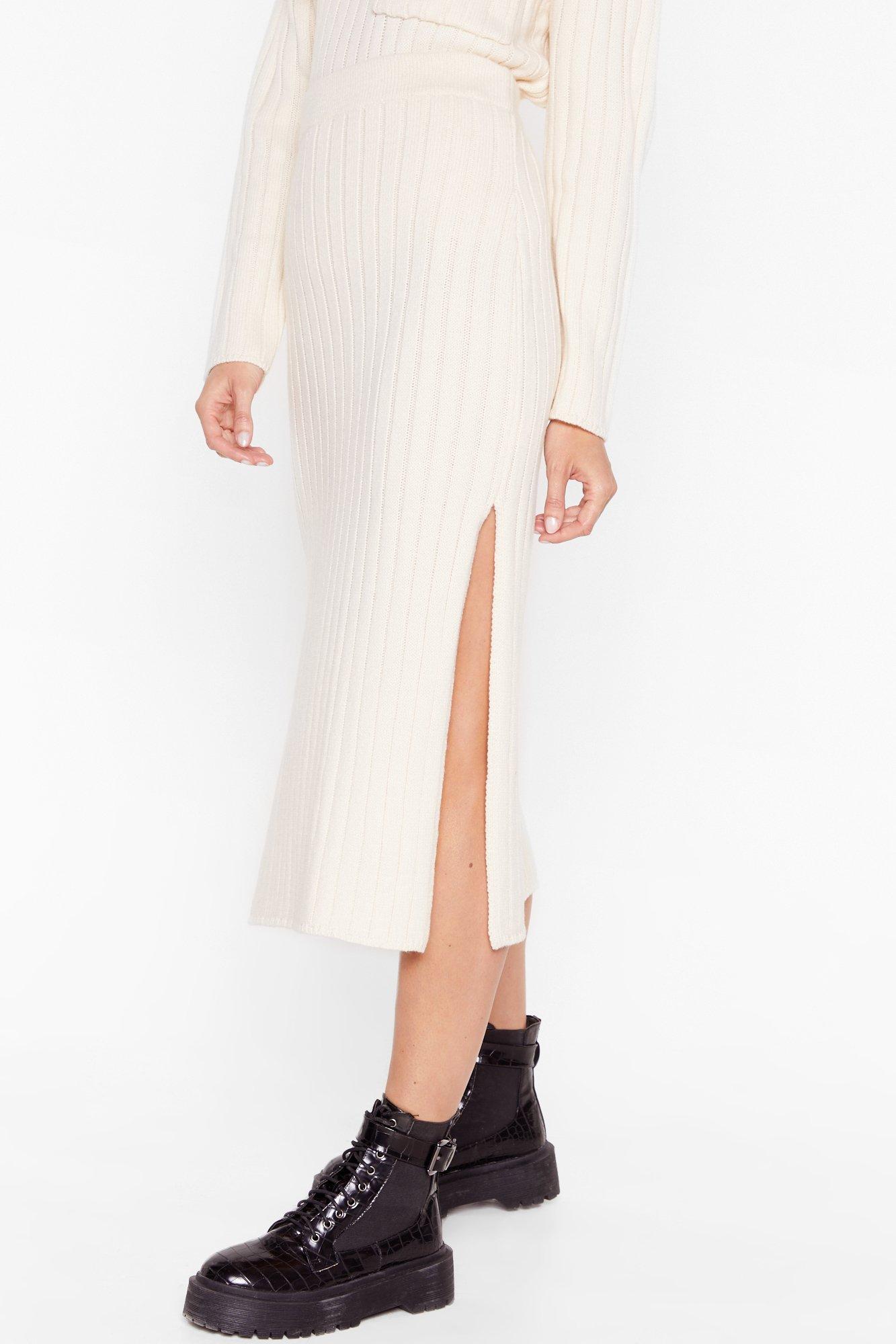 Nasty gal on sale knit midi skirt