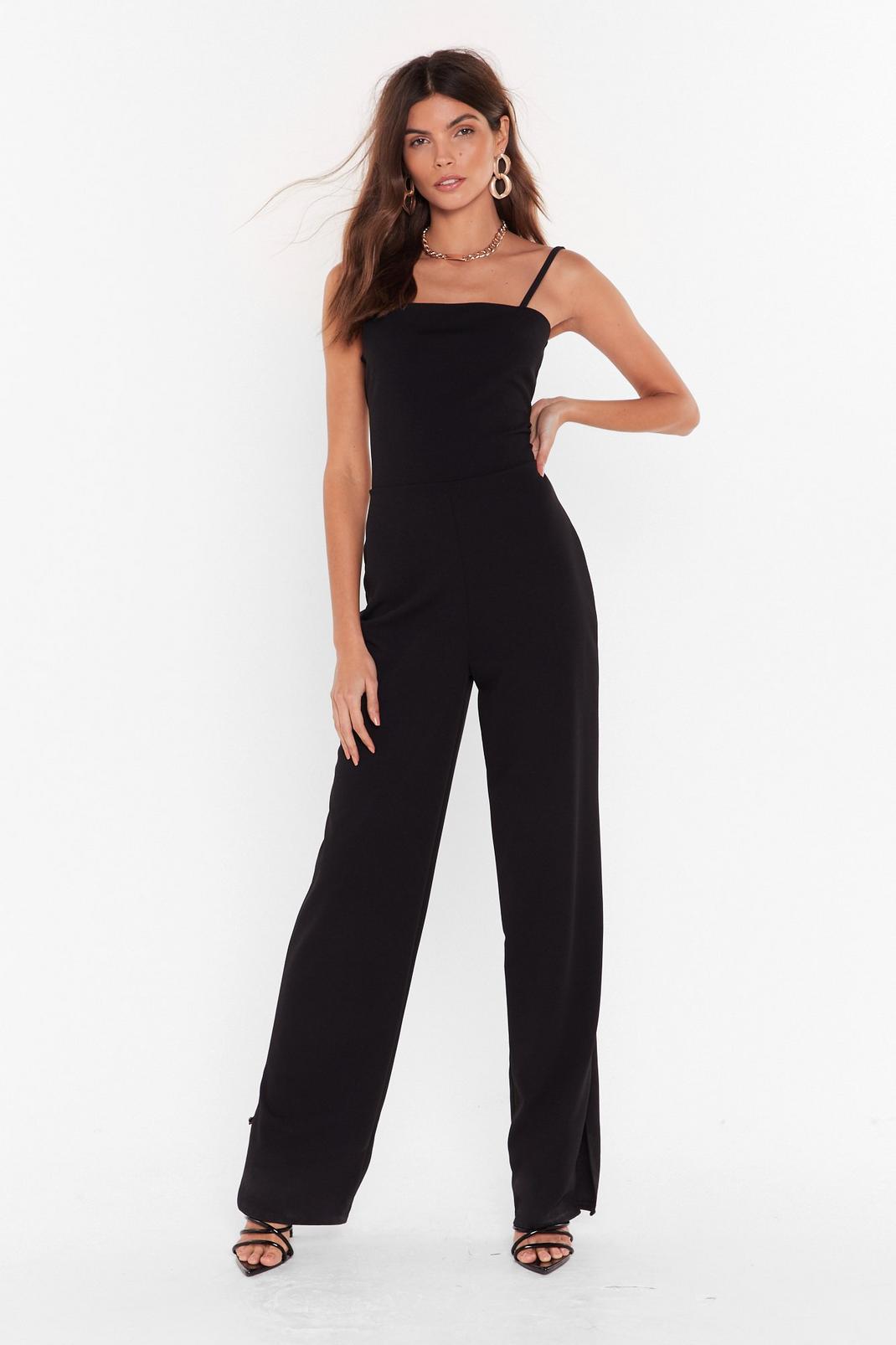 No Matter Square You Are Open Back Jumpsuit | Nasty Gal
